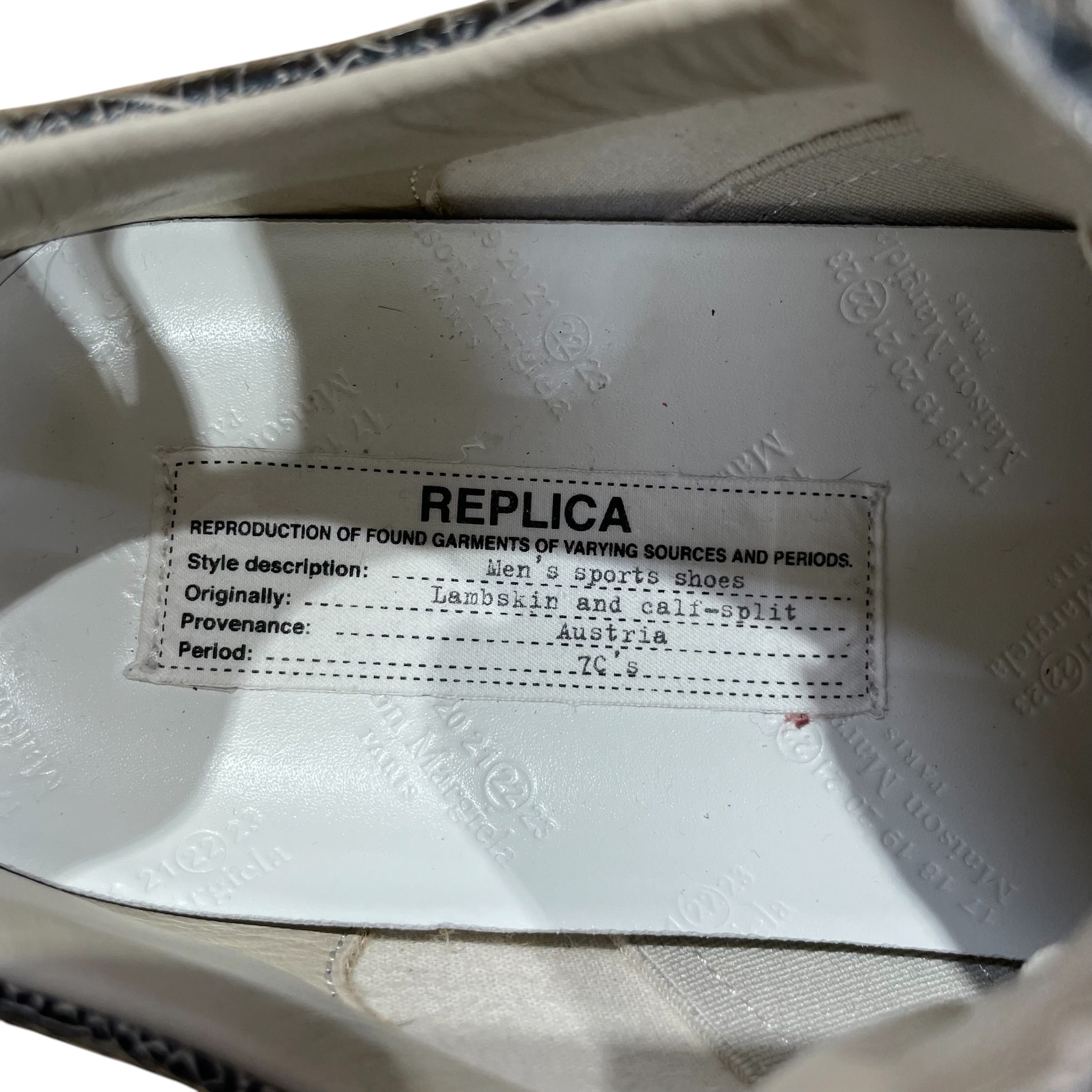 Maison Margiela/Low-Sneakers/EU 41/All Over Print/Leather/BLK/REPLICA CRACKED LEATHER view 6