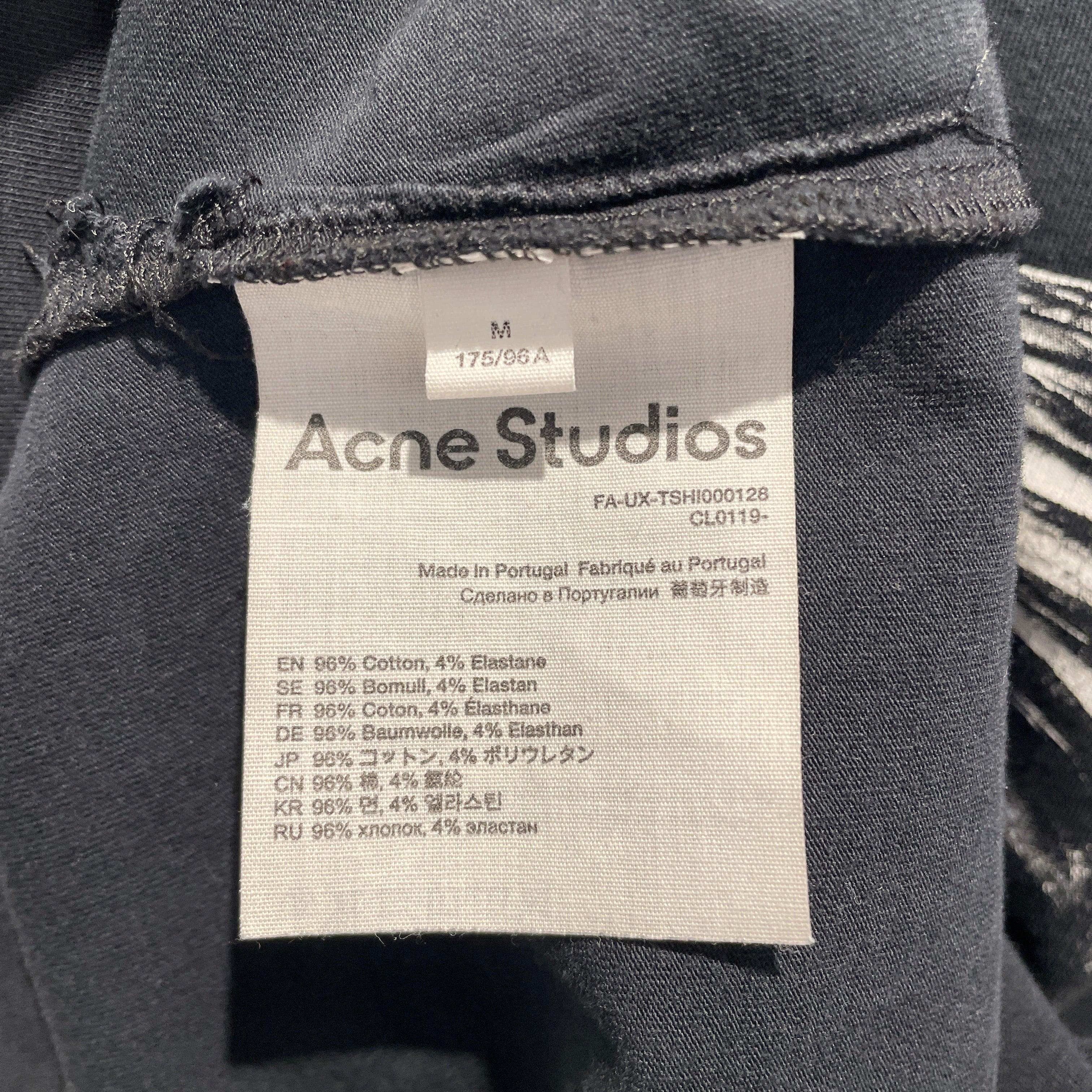 Acne Studios/T-Shirt/M/Cotton/BLK/Graphic/Lovers in the water view 4