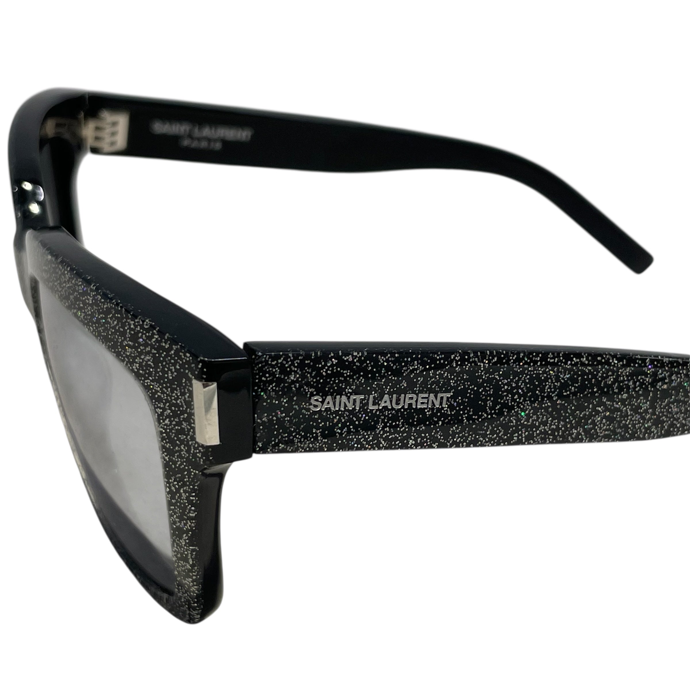 SAINT LAURENT/Sunglasses/Glitter/Celluloid/BLK/GLITTER RAINBOW FRONT view 3