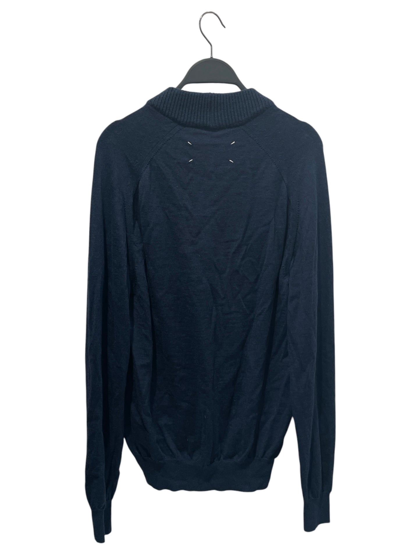 Maison Margiela/Sweater/1/Wool/NVY/LINE 14 RIBBED COLLAR view 2