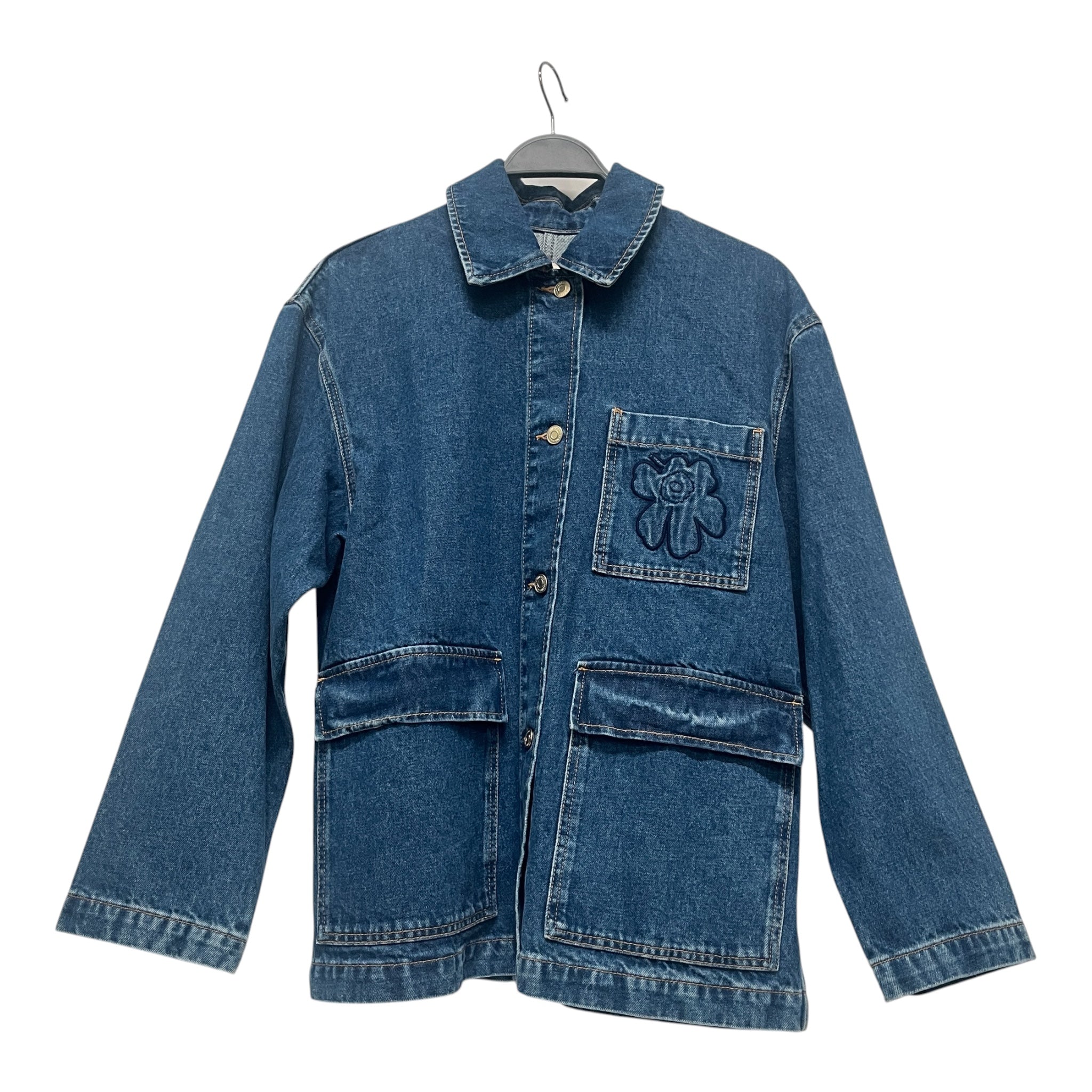 marimekko/Denim Jkt/S/Denim/IDG/Single Breasted/POWERI UNIKKO view 1