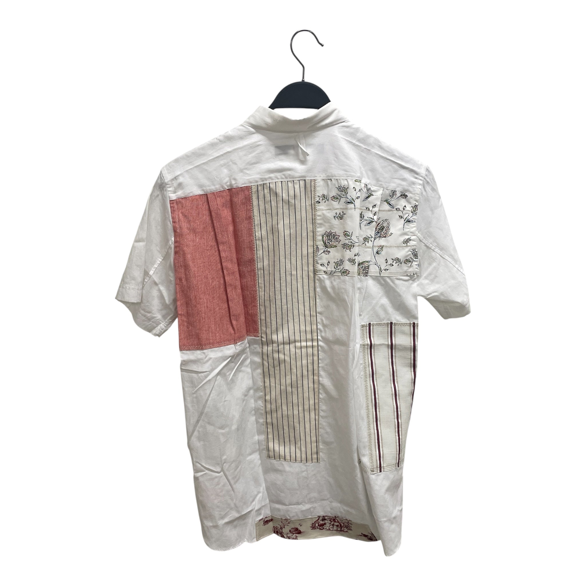 JUNYA WATANABE COMME des GARCONS MAN/SS Shirt/M/Cotton/WHT/PATCHWORK/PLAID/BURGUNDY view 2