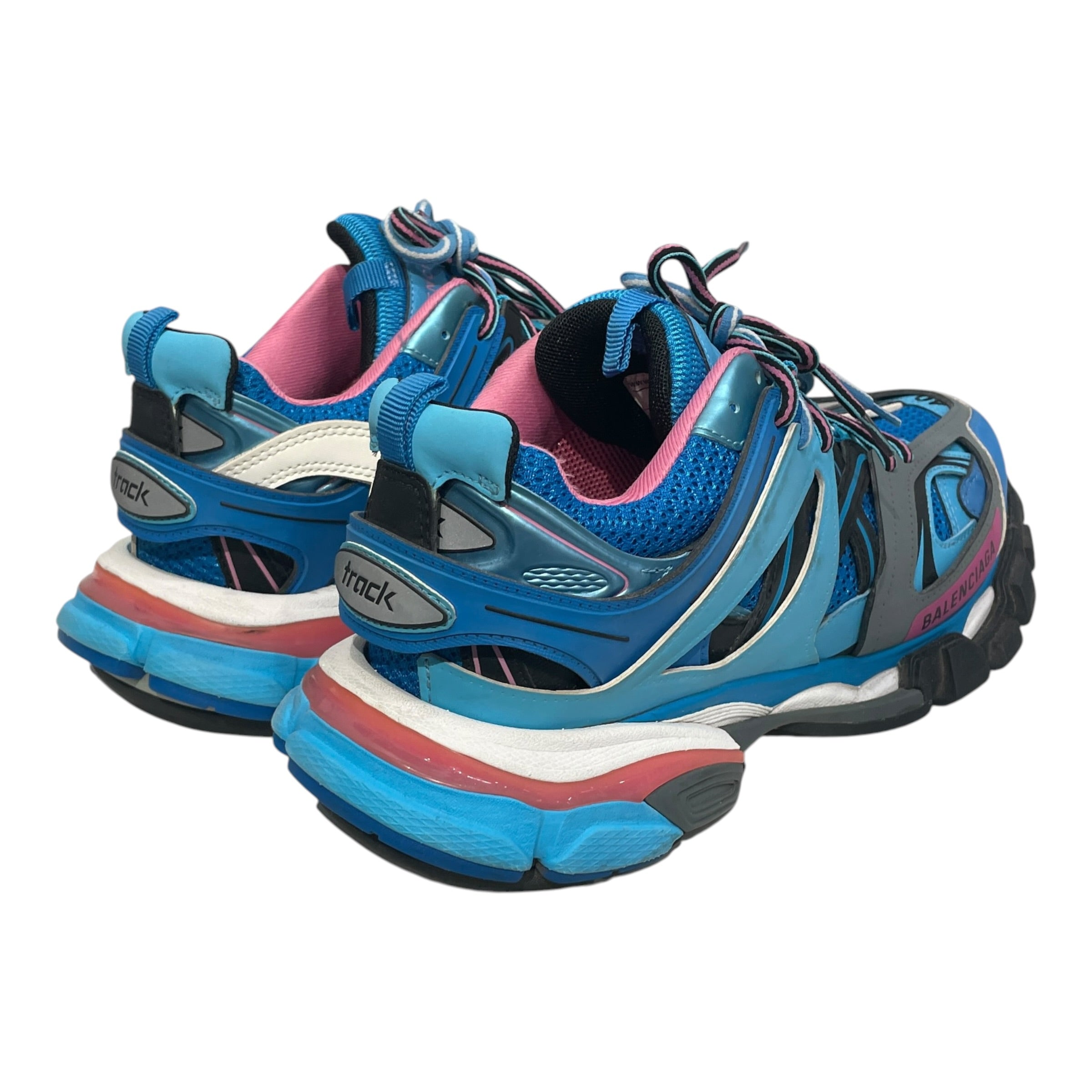 BALENCIAGA/Low-Sneakers/US 10/Leather/BLU/PNK/GRY TRACK SNEAKERS view 2