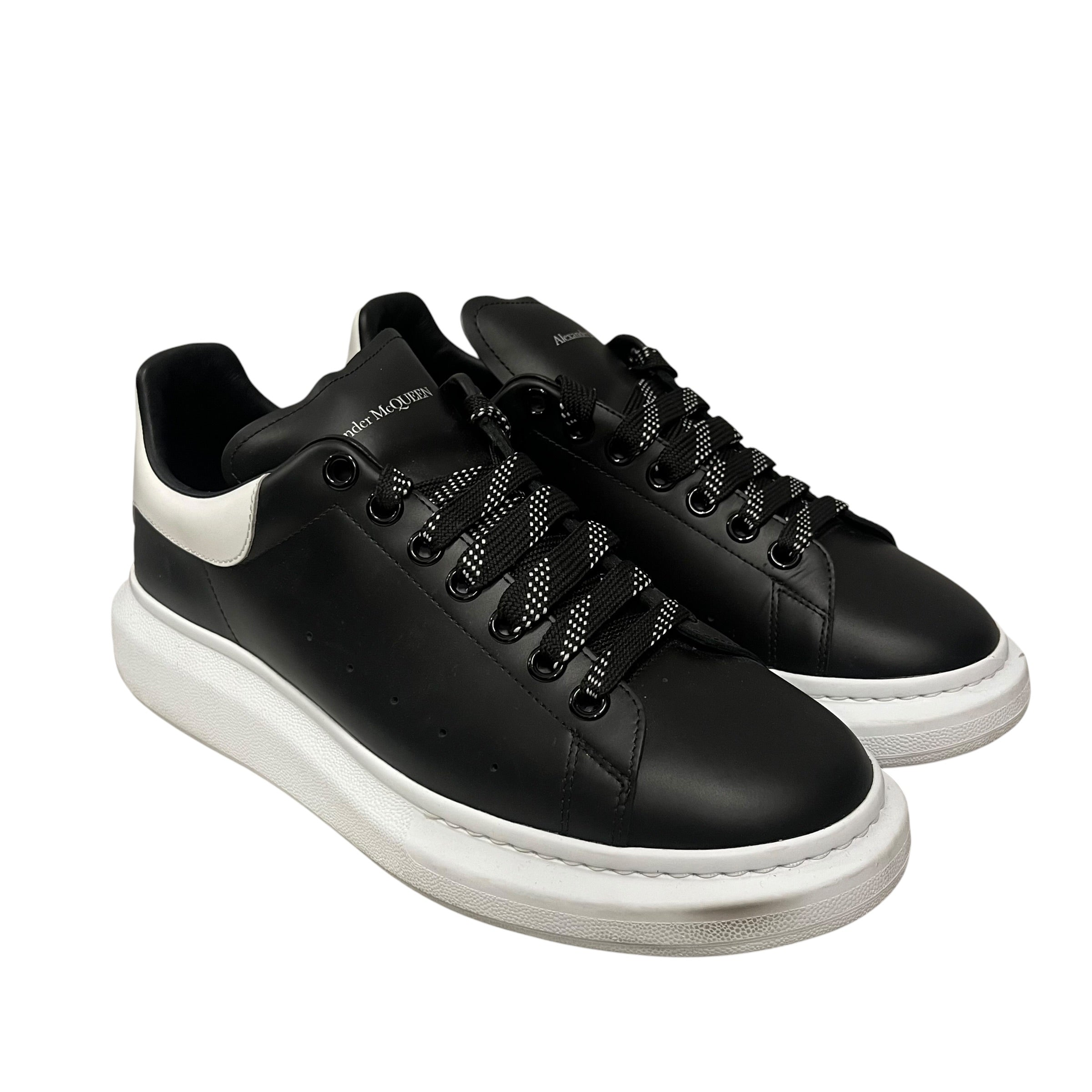 Alexander McQueen/Low-Sneakers/EU 43.5/Leather/BLK/alexander mcqueen blk/white view 1