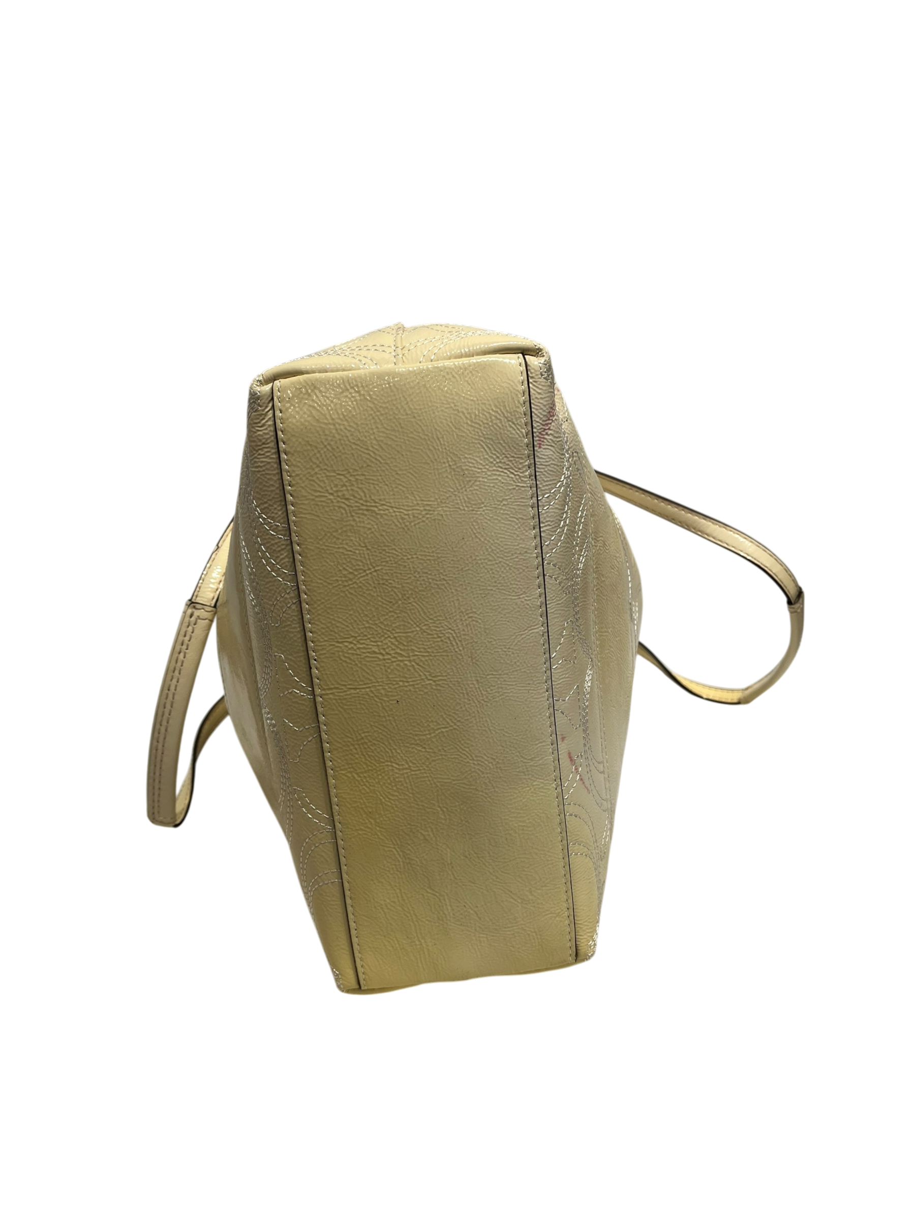 COACH/Tote Bag/Leather/YEL/Patent Yellow Stitch view 4