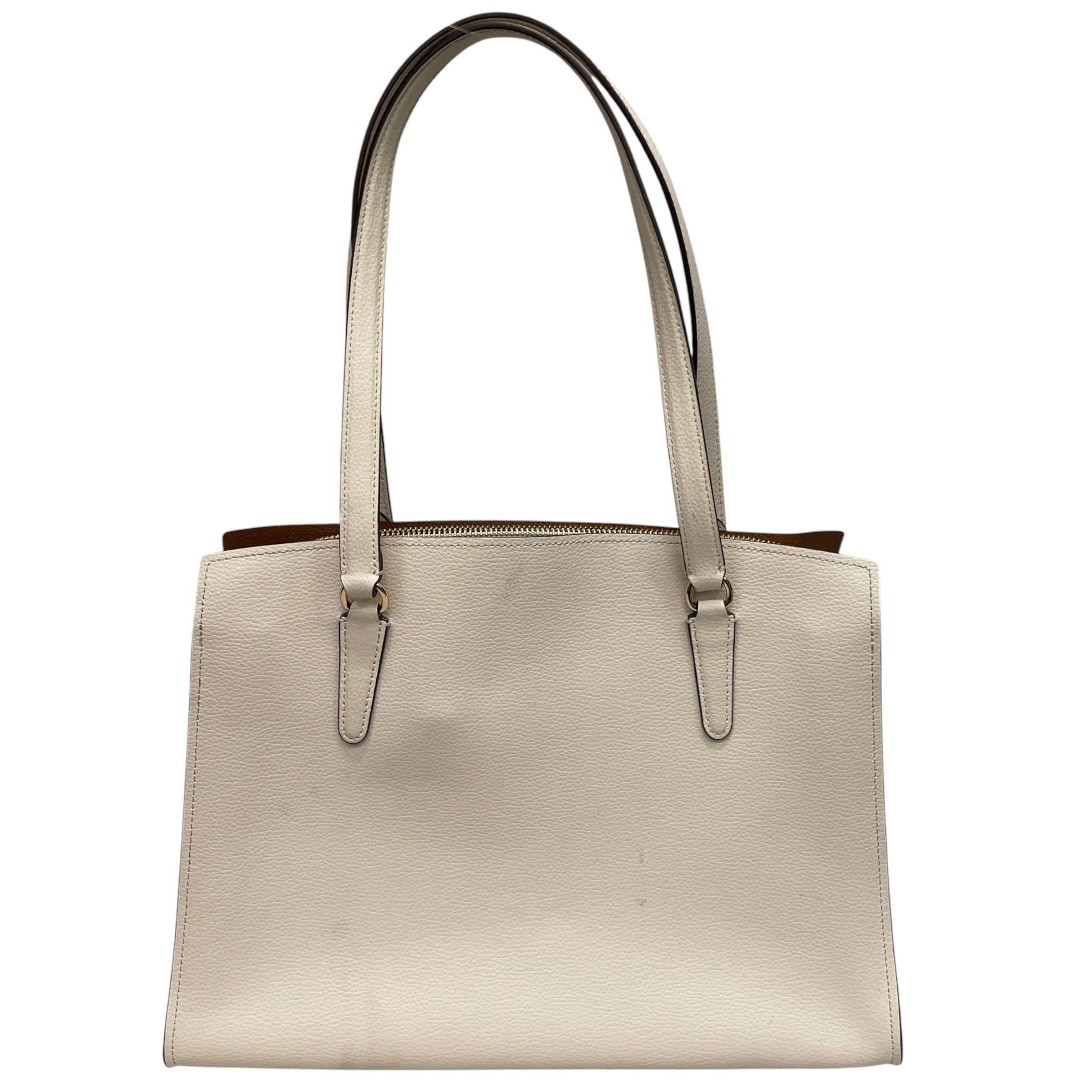 COACH/Bag/Leather/WHT/CARRYALL TOTE/AS IS view 2