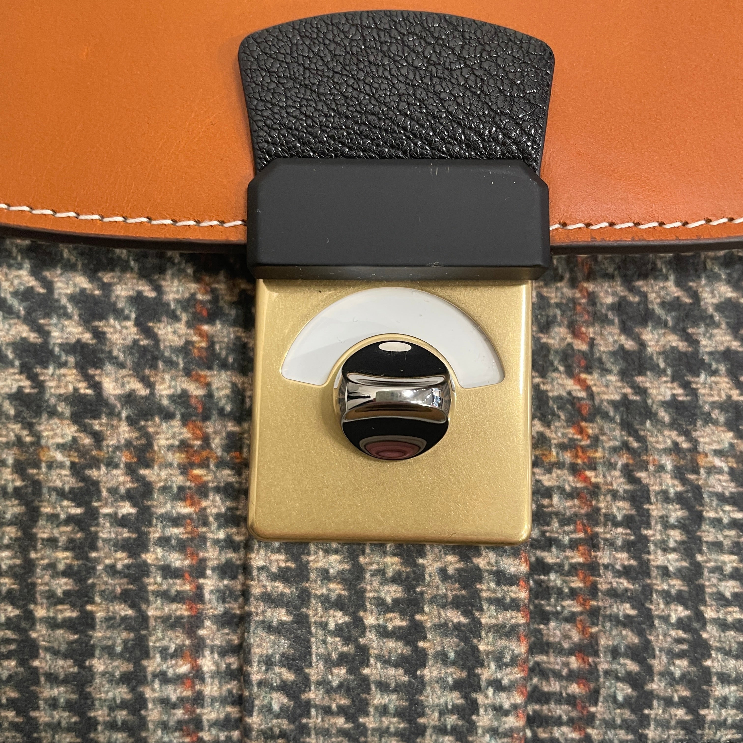 Maison Margiela/Hand Bag/Houndstooth Check/Leather/CML/DOUBLE SIDE IN USE BAG view 7