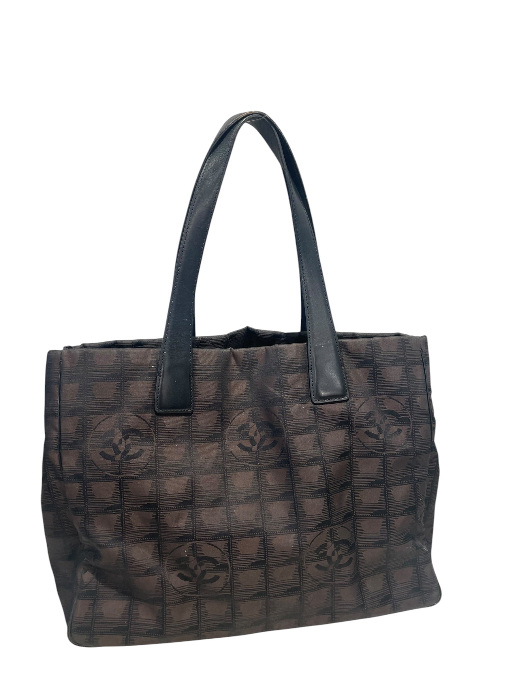 CHANEL/Tote Bag/Nylon/BLK/Travel Line Bag view 1