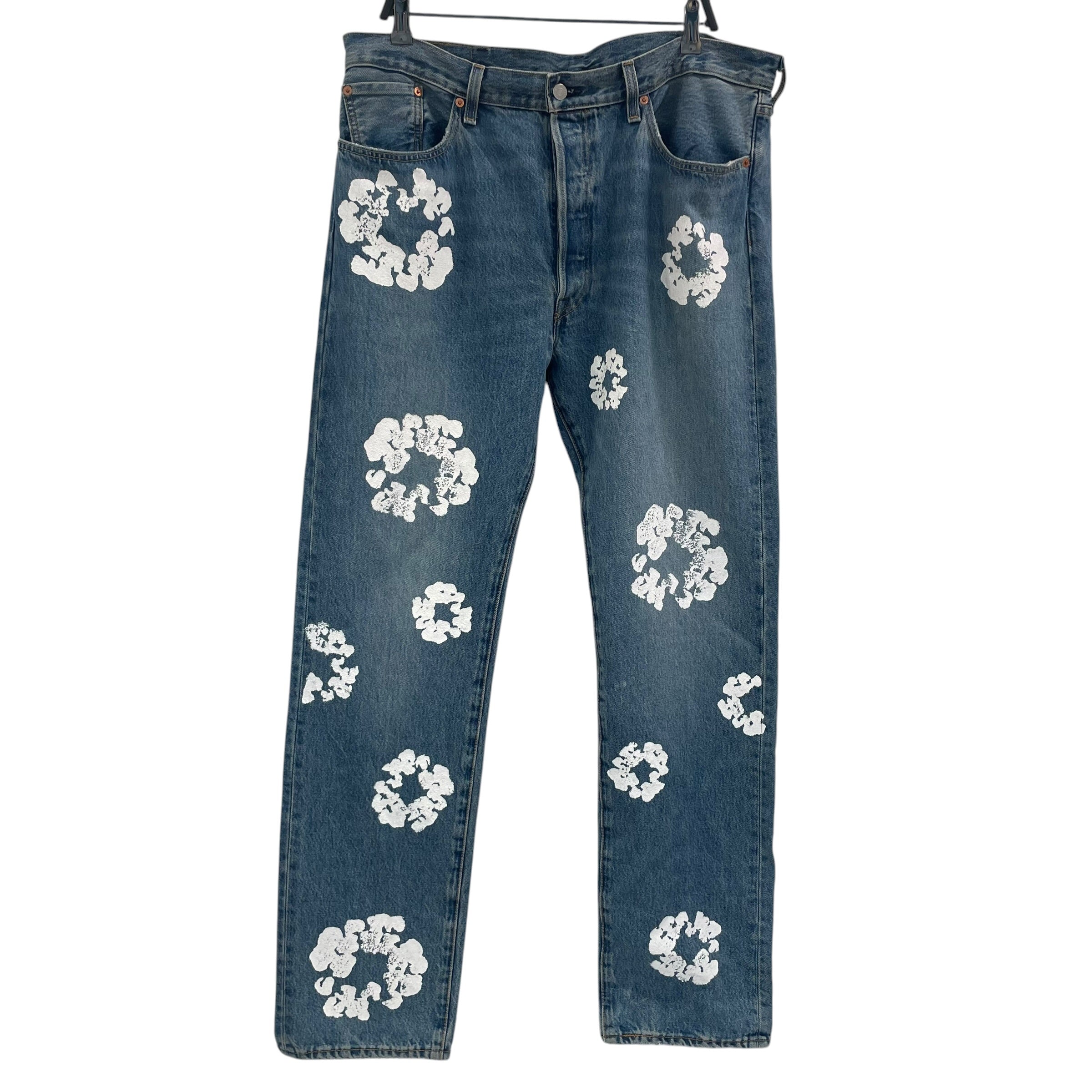DENIM TEARS/Pants/38/Denim/BLU/Wreath jeans view 1