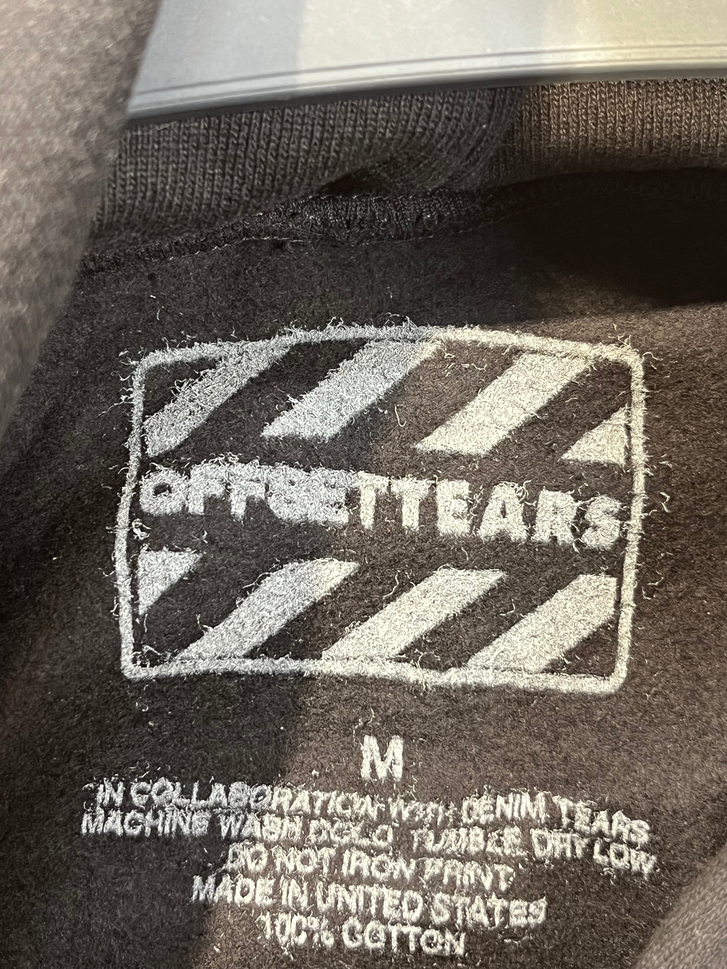 DENIM TEARS/Hoodie/M/All Over Print/Cotton/BLK/OFFSET TEARS RD/YLW WREATH (1) view 3