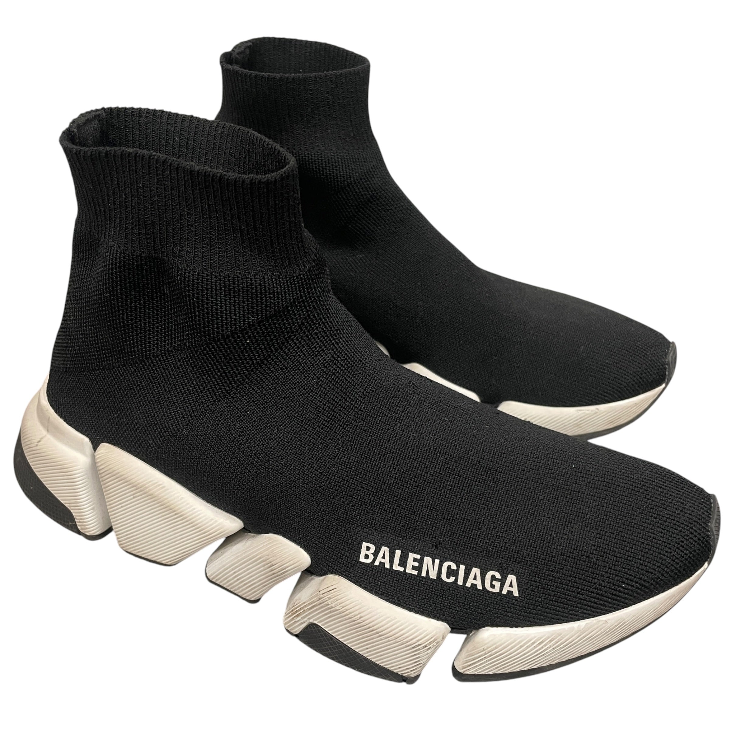 BALENCIAGA/Hi-Sneakers/US 7/Polyester/BLK/SPEED TRAINER view 1
