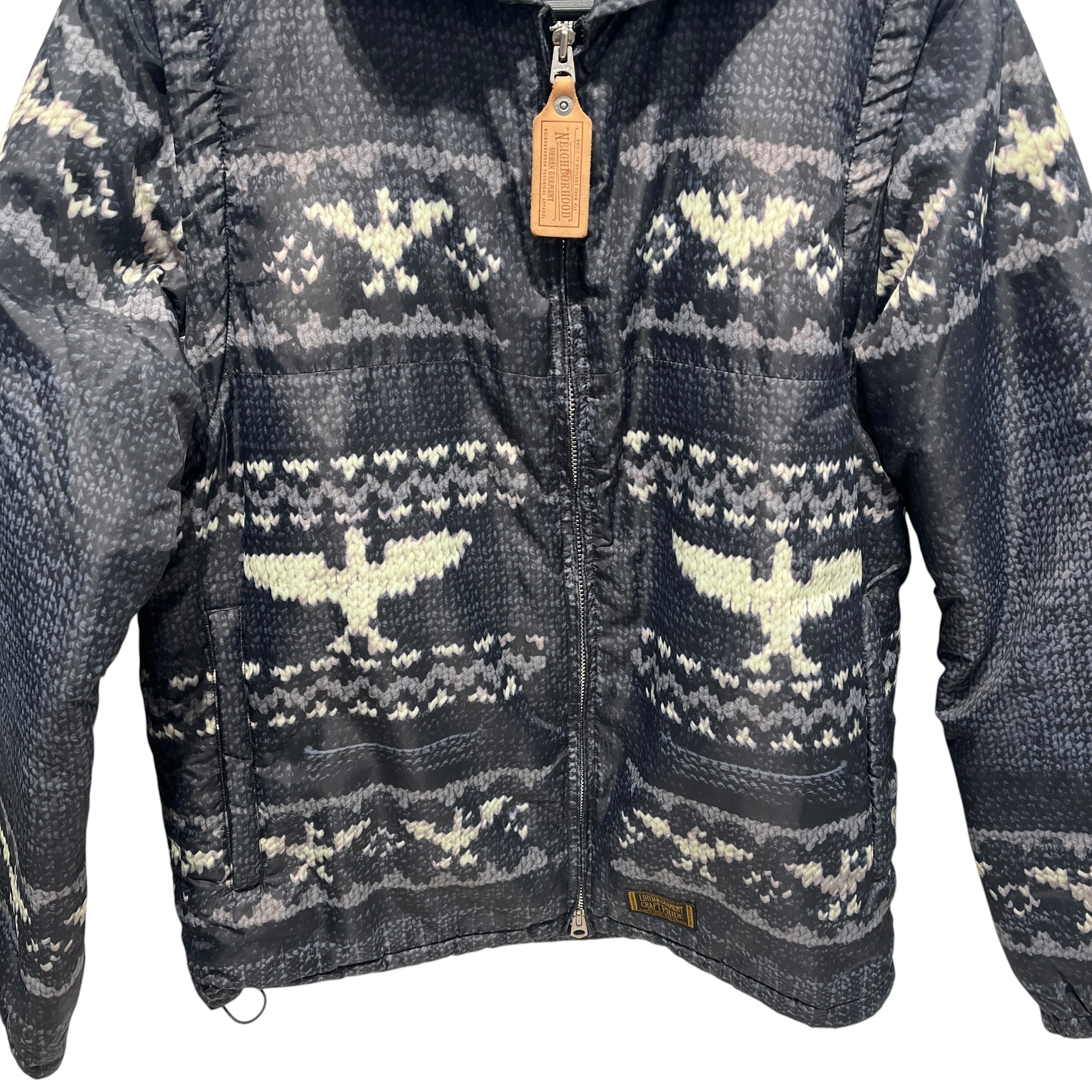NEIGHBORHOOD/Quilted Jkt/L/Nylon/IDG/Graphic/NYLON SWEATER PRINT DOWN view 7
