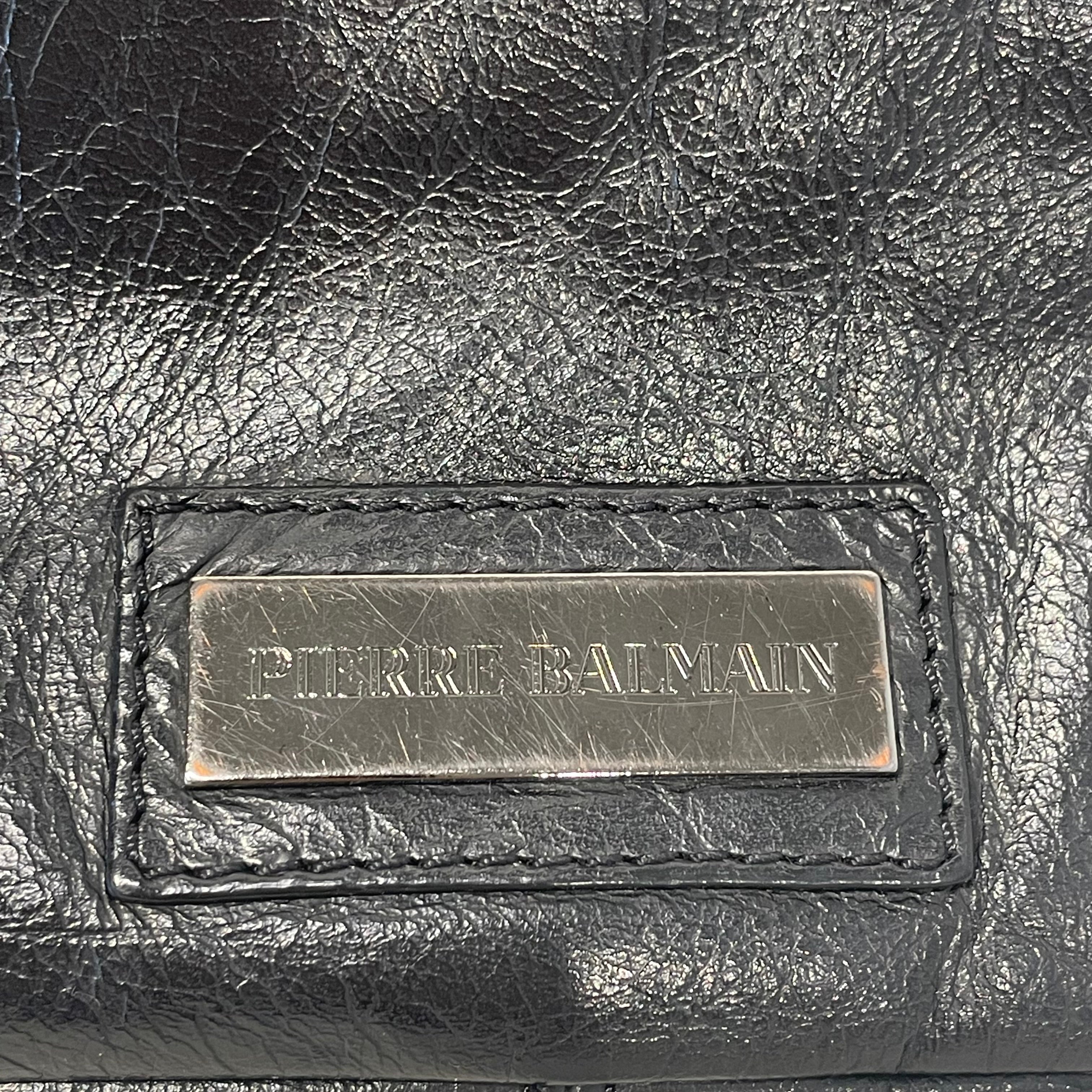 PIERRE BALMAIN/Clutch Bag/OS/Leather/BLK/ view 7