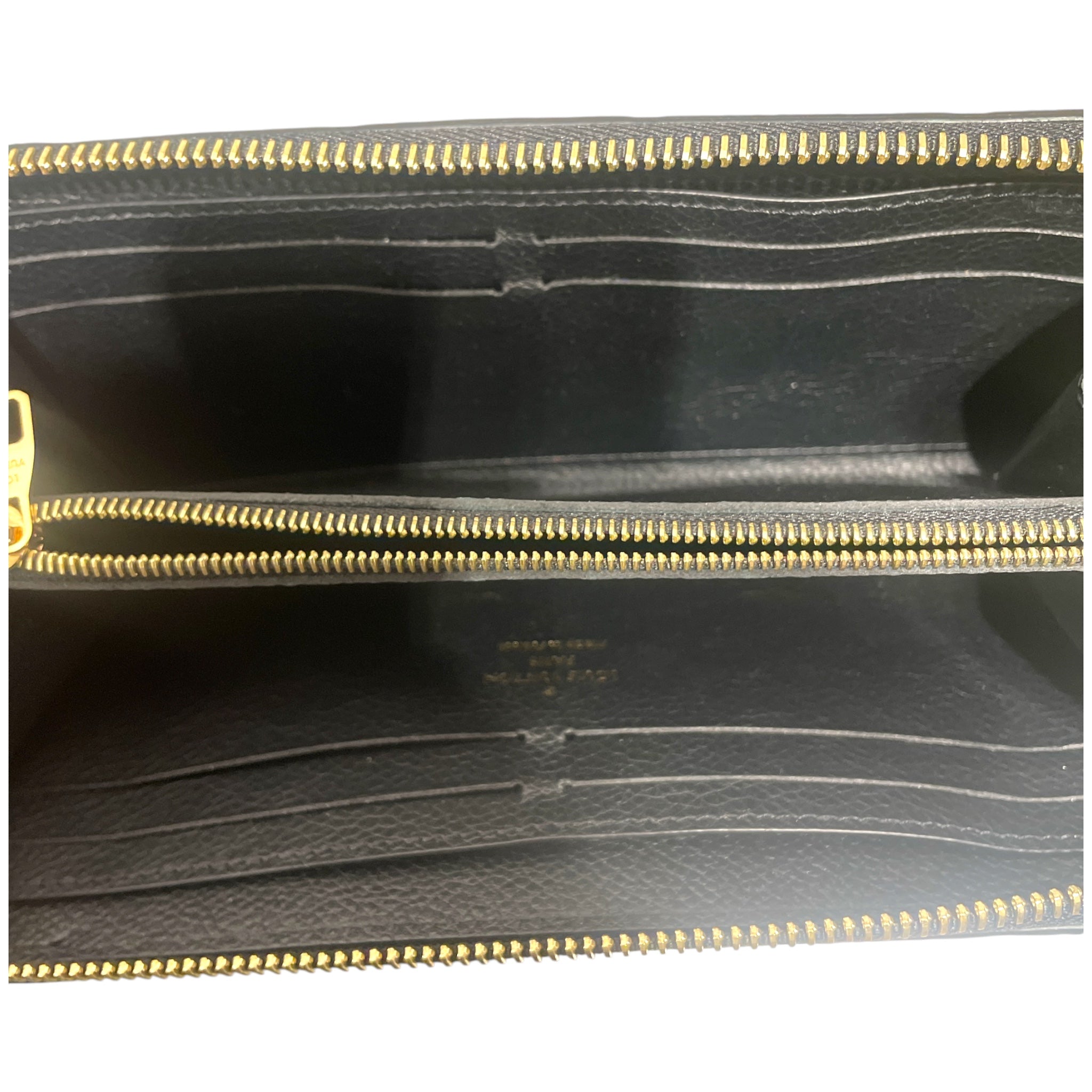 LOUIS VUITTON/Long Wallet/Monogram/Leather/BLK/L's/Empriente Embossed Zippy Walle view 3