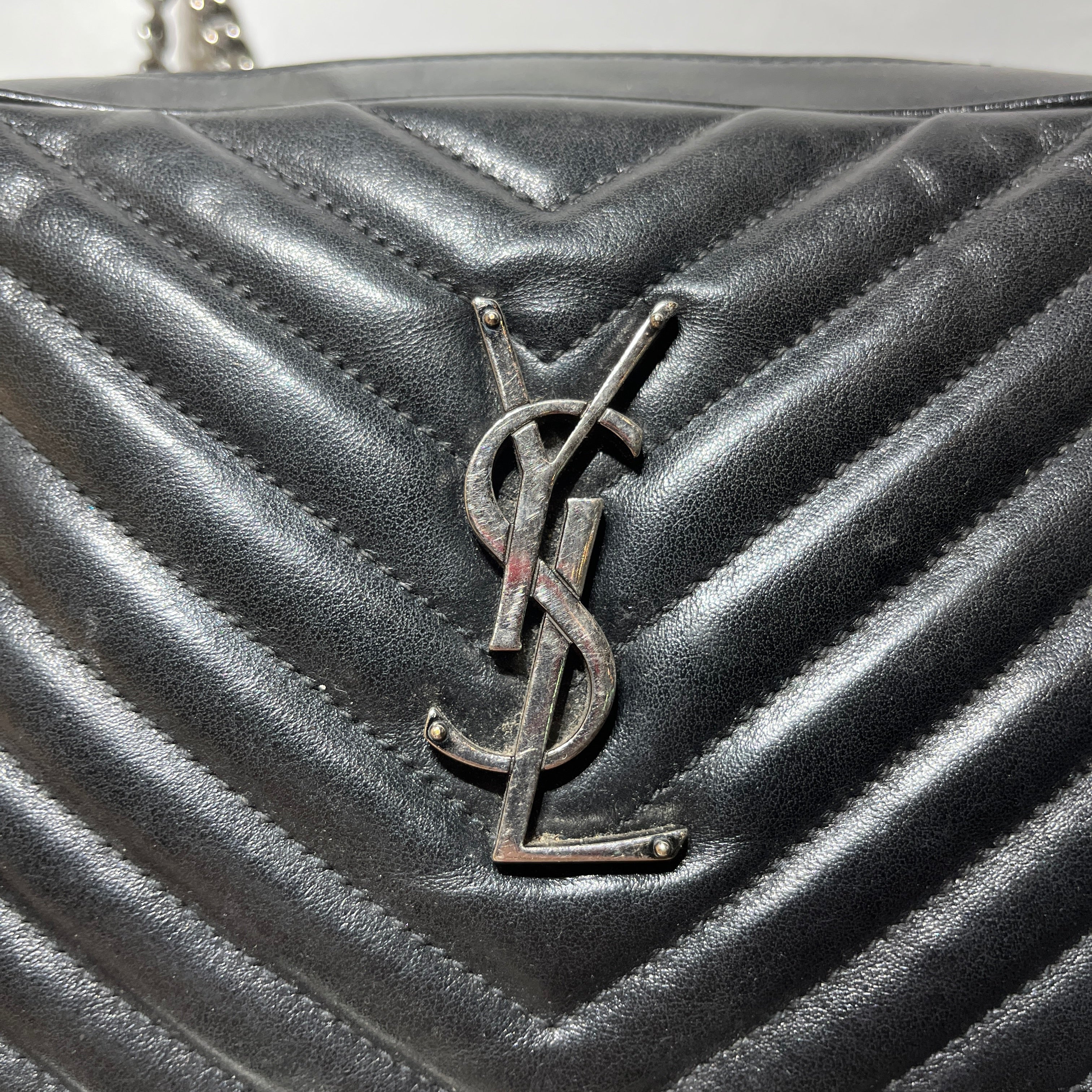 YVES SAINT LAURENT/Cross Body Bag/Leather/BLK/Quilted Leather Bag view 10