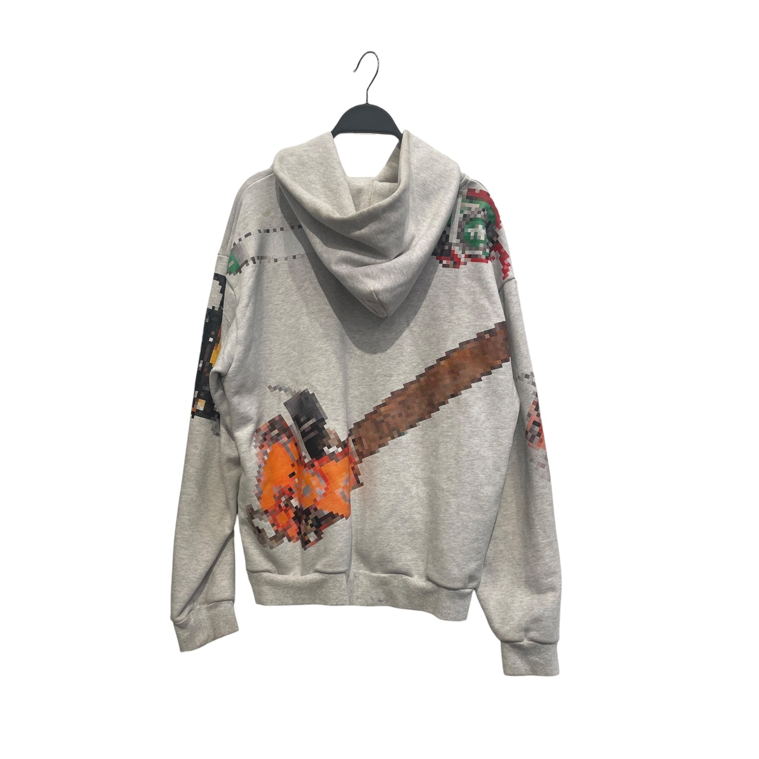 ARIS TATALOVICH/Hoodie/XL/Graphic/Cotton/GRY/ALL OVER PIXEL CHAINSAW view 2