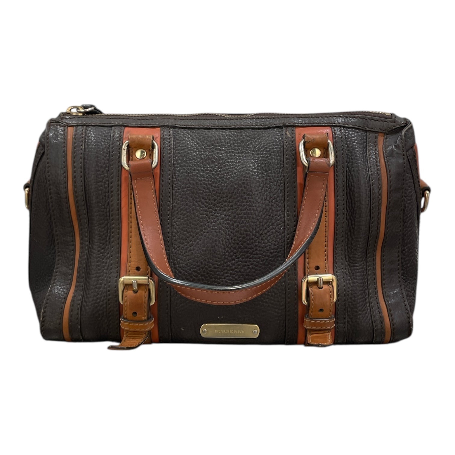 BURBERRY/Cross Body Bag/Leather/BRW/BARREL LEATHER/BOWLING BAG view 1