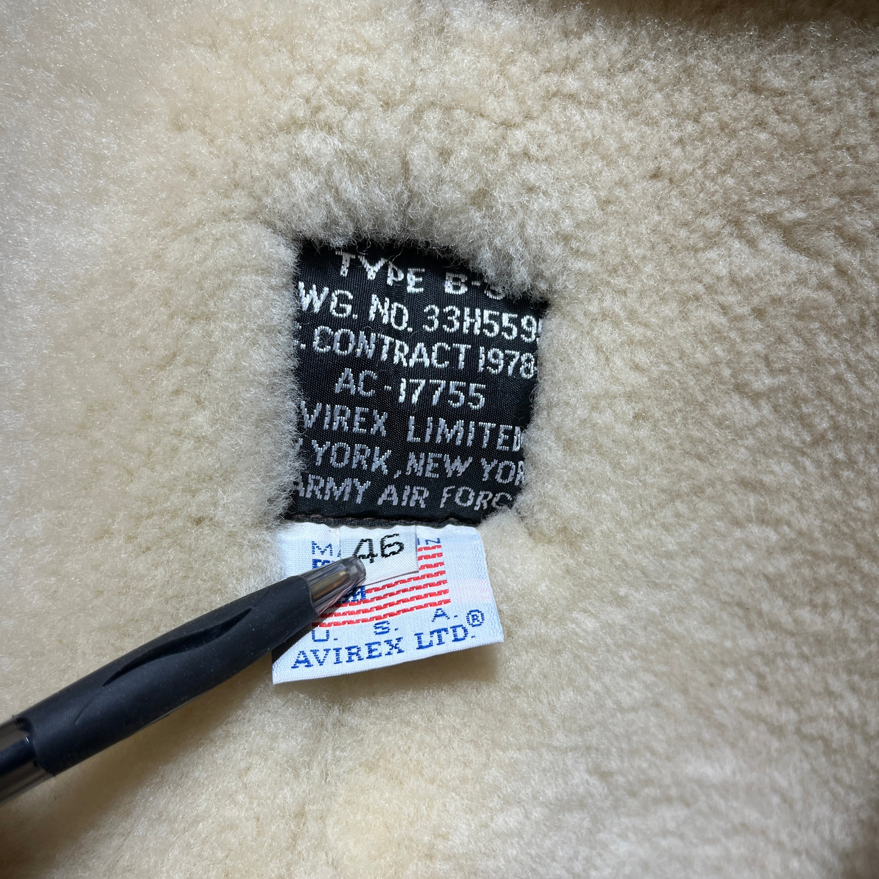 AVIREX/Leather Jkt/46/Sheepskin/BRW/sheepskin jacket view 8
