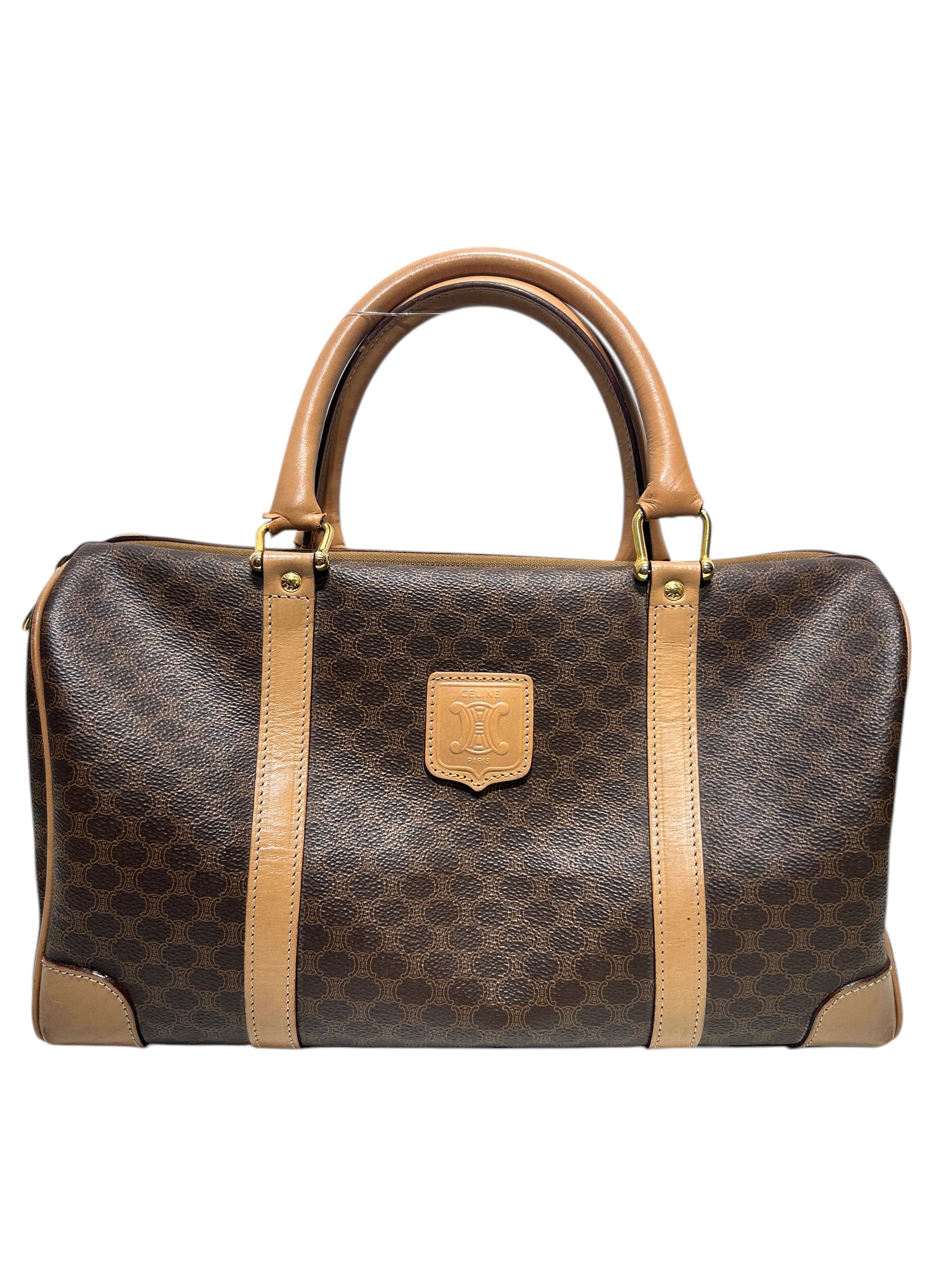 CELINE/Hand Bag/Leather/BRW/macadam boston view 1