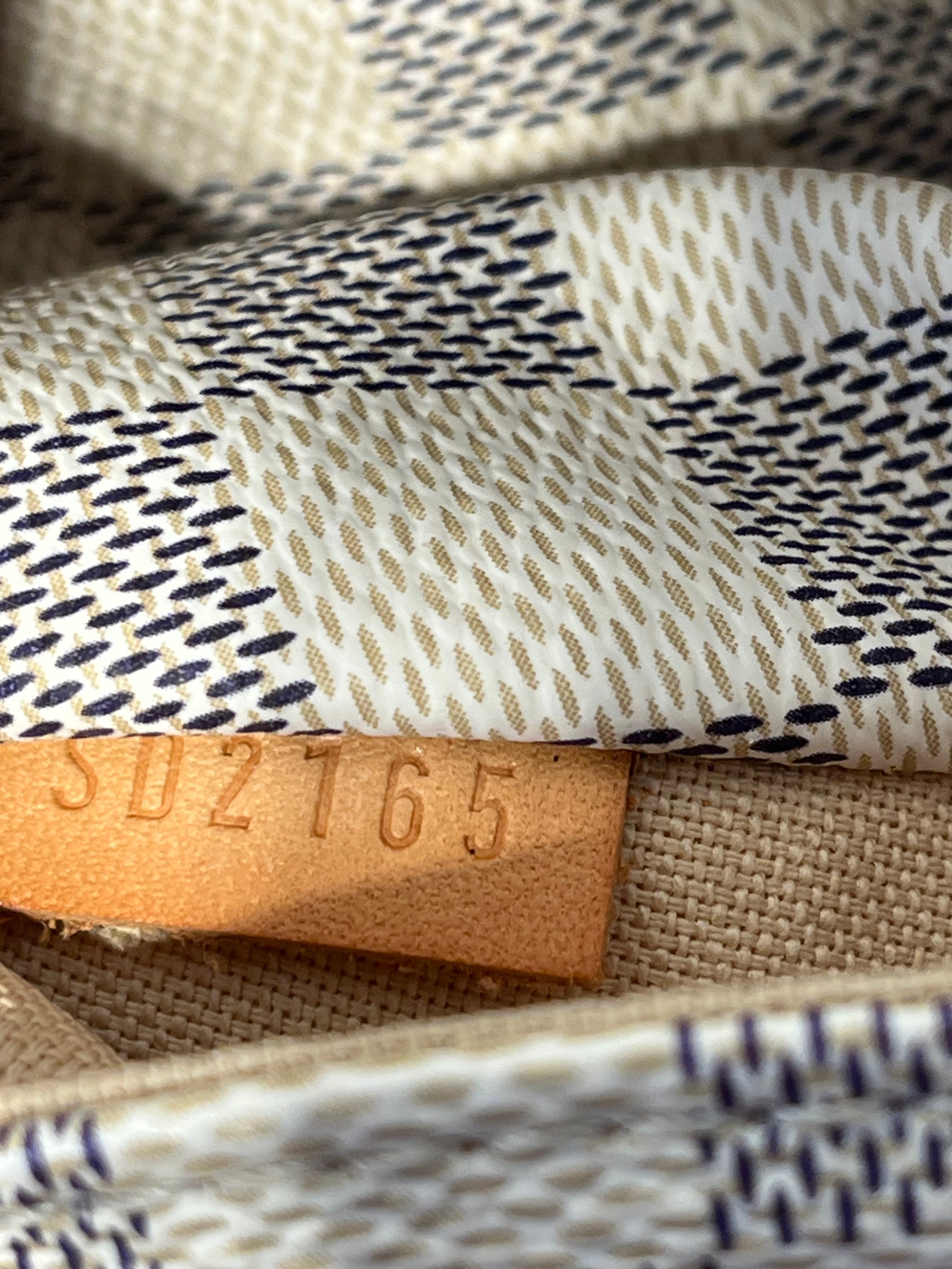 LOUIS VUITTON/Hand Bag/Leather/WHT/Damier Azur Totally tote view 7