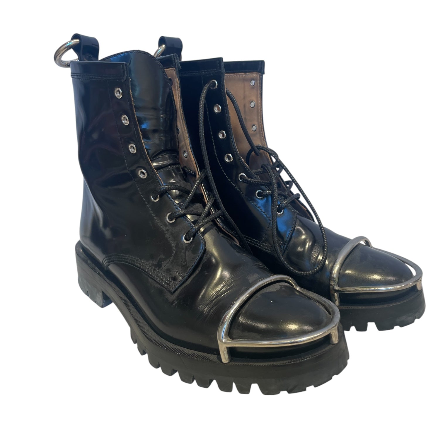 Alexander Wang/Ankle Boots/EU 38.5/Leather/BLK/lyndon military view 1