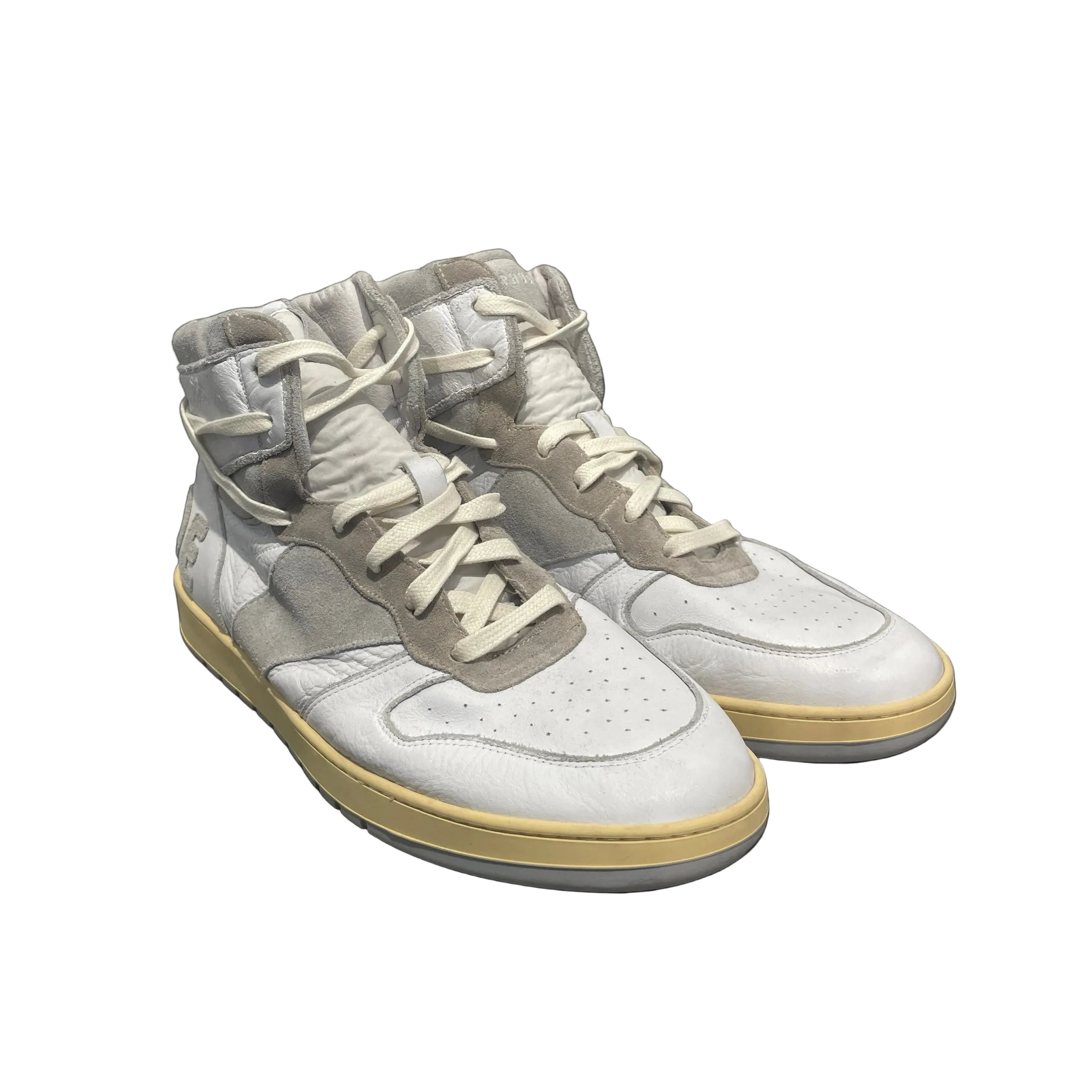RHUDE/Hi-Sneakers/EU 46/Border/Leather/WHT/Rhecession  Sneakers view 1