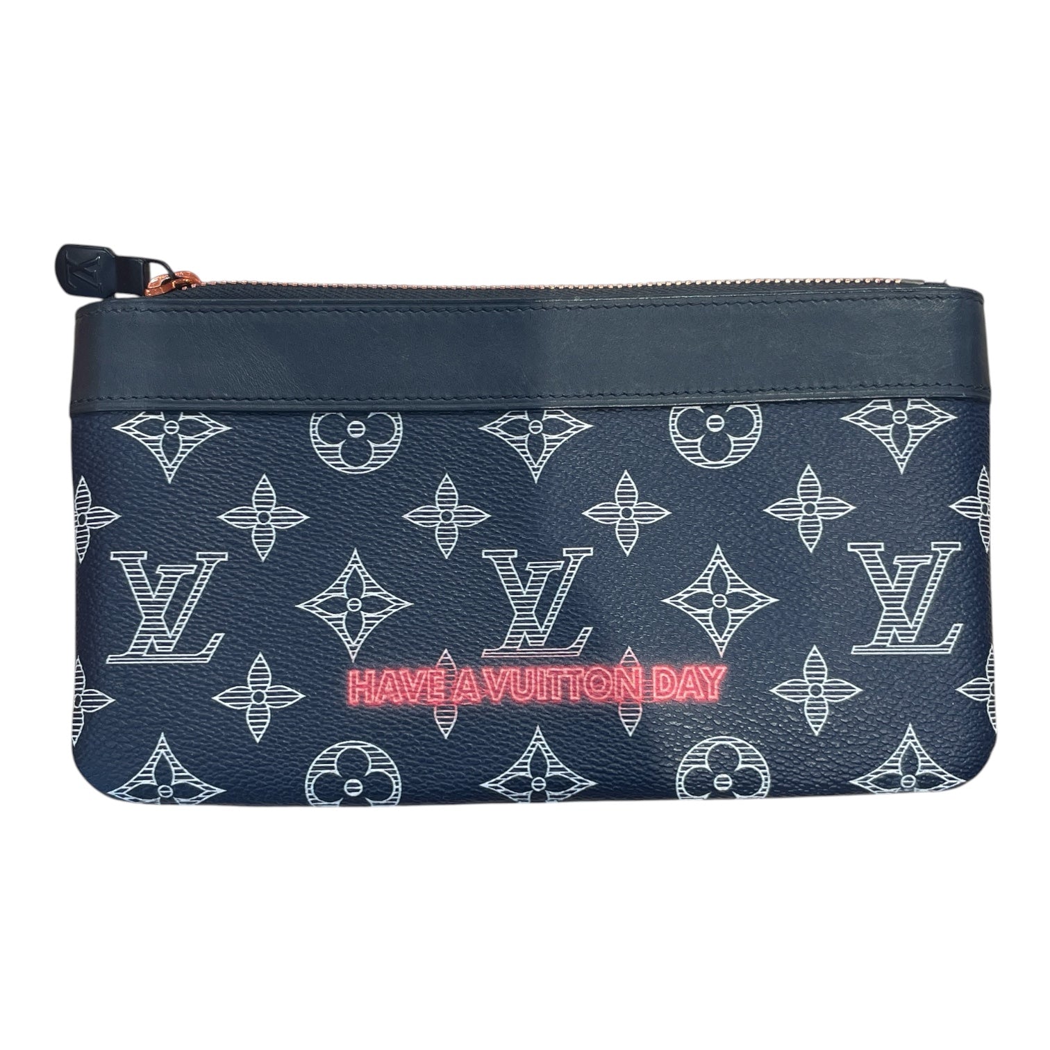 LOUIS VUITTON/Wallet/Monogram/Leather/BLK/UPSIDEDOWN RED LOGO view 2