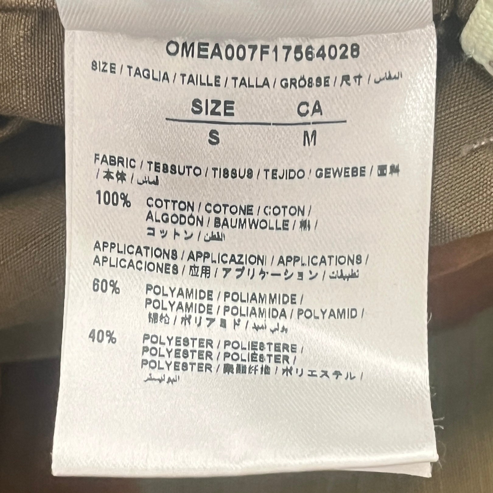 OFF-WHITE/Jacket/S/Cotton/GRN/Camouflage/WHT LOGO BACK/STRAP DETAIL view 6
