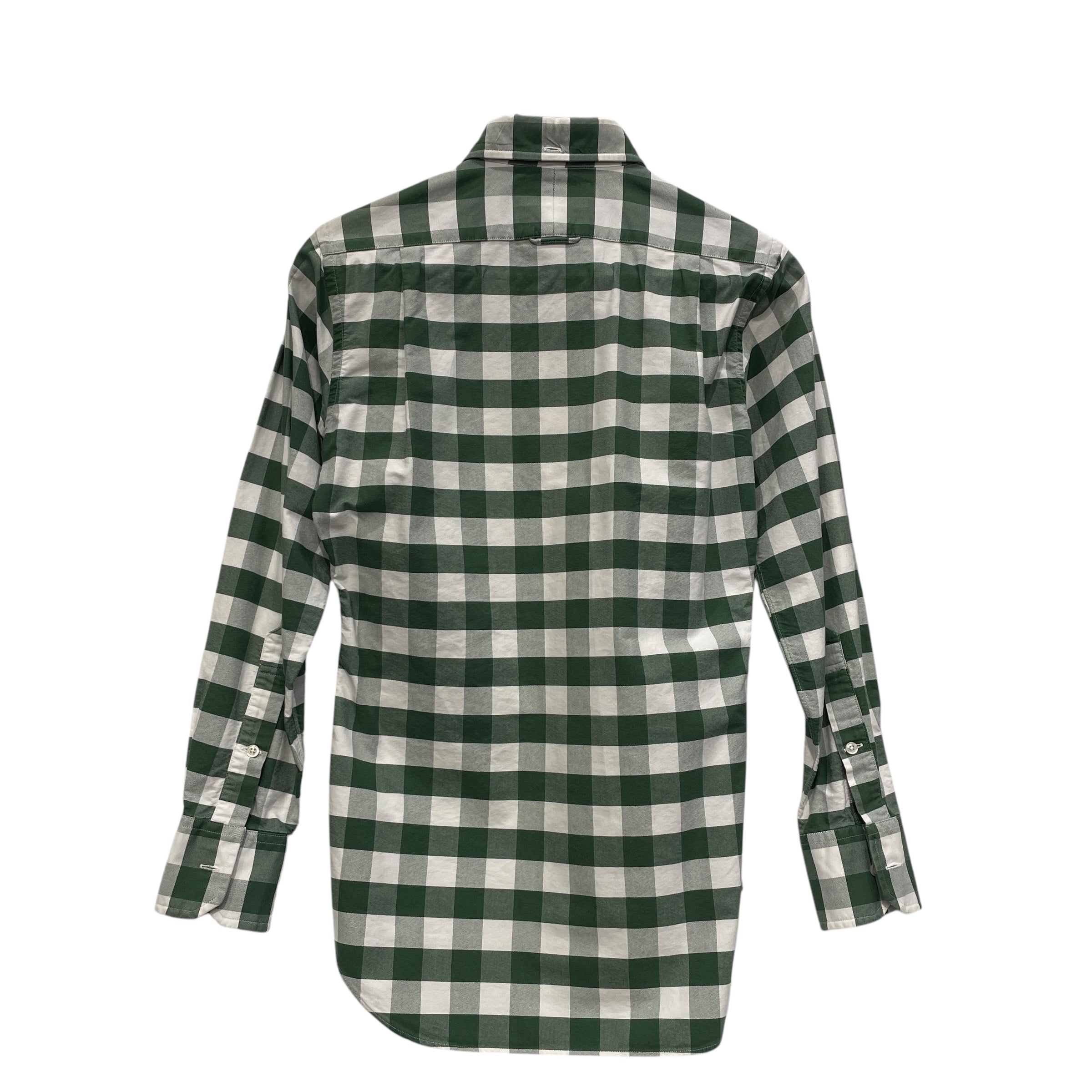 THOM BROWNE. NEW YORK/LS Shirt/0/Cotton/GRN/Plaid/GREEN PLAID LS view 2