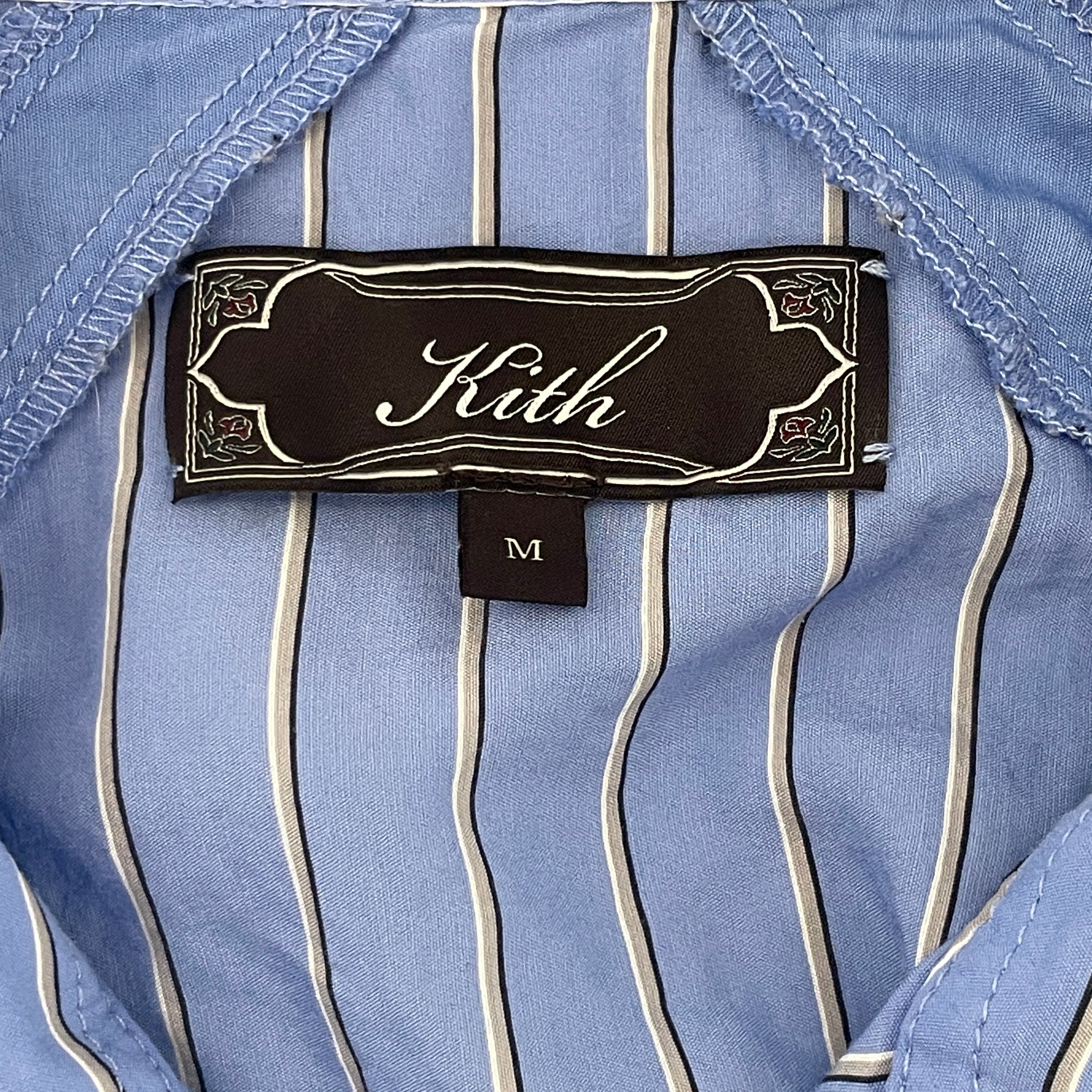 KITH/SS Shirt/M/Cotton/BLU/Stripe/striped poplin shelton bliss view 3
