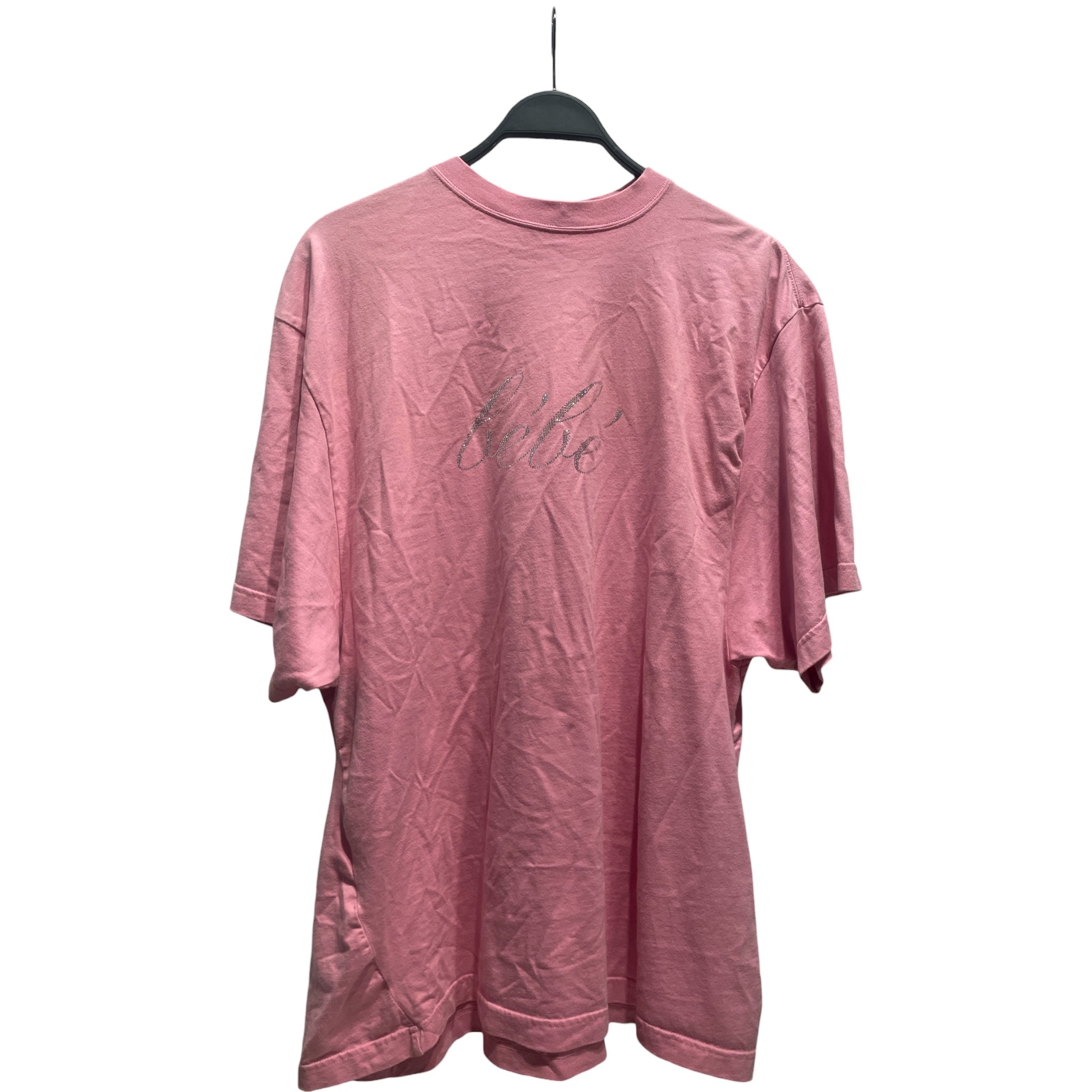 BALENCIAGA/T-Shirt/2/Cotton/PNK/Bebe Glitter Logo Tee view 1