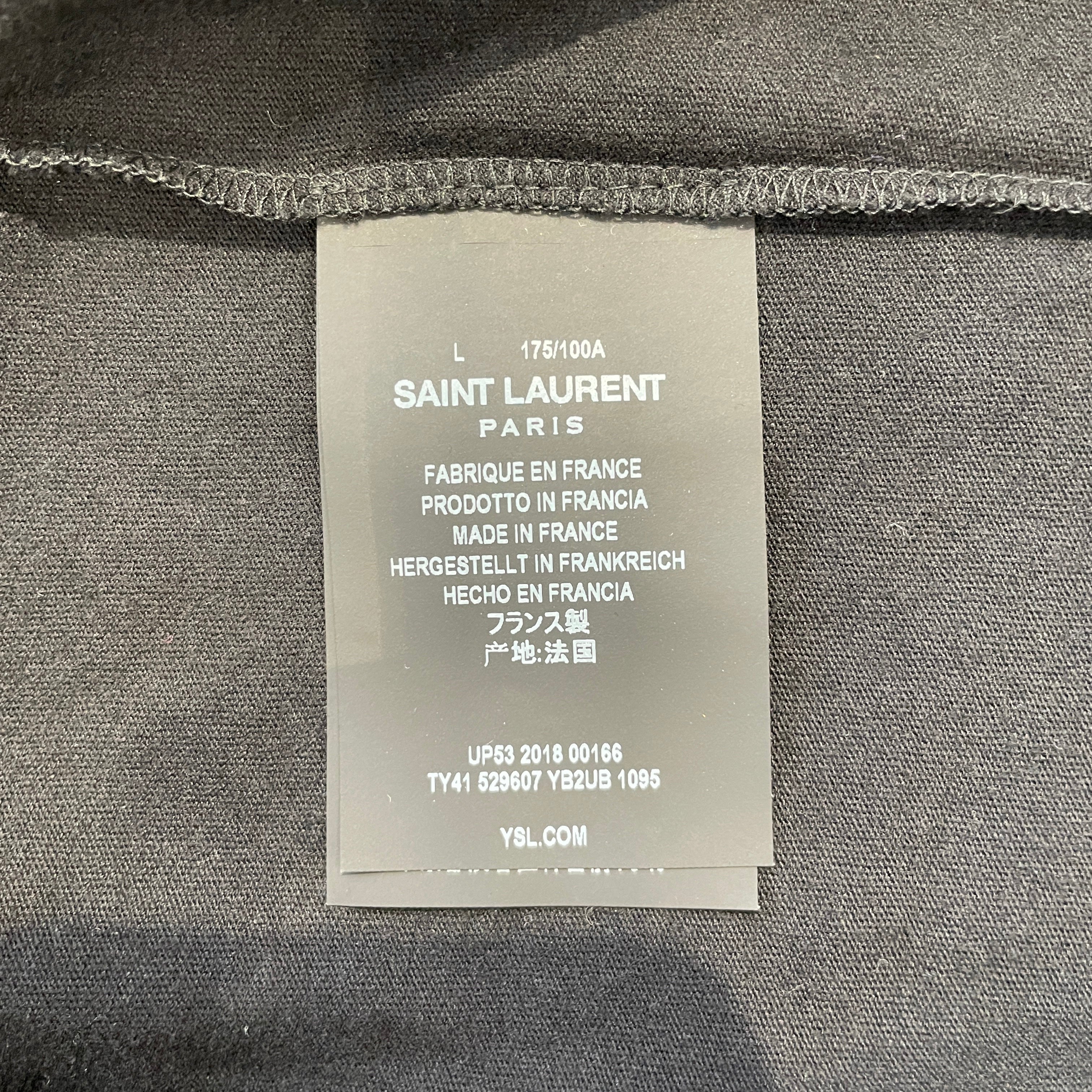 SAINT LAURENT/T-Shirt/L/Cotton/BLK/Graphic/BLOW view 4
