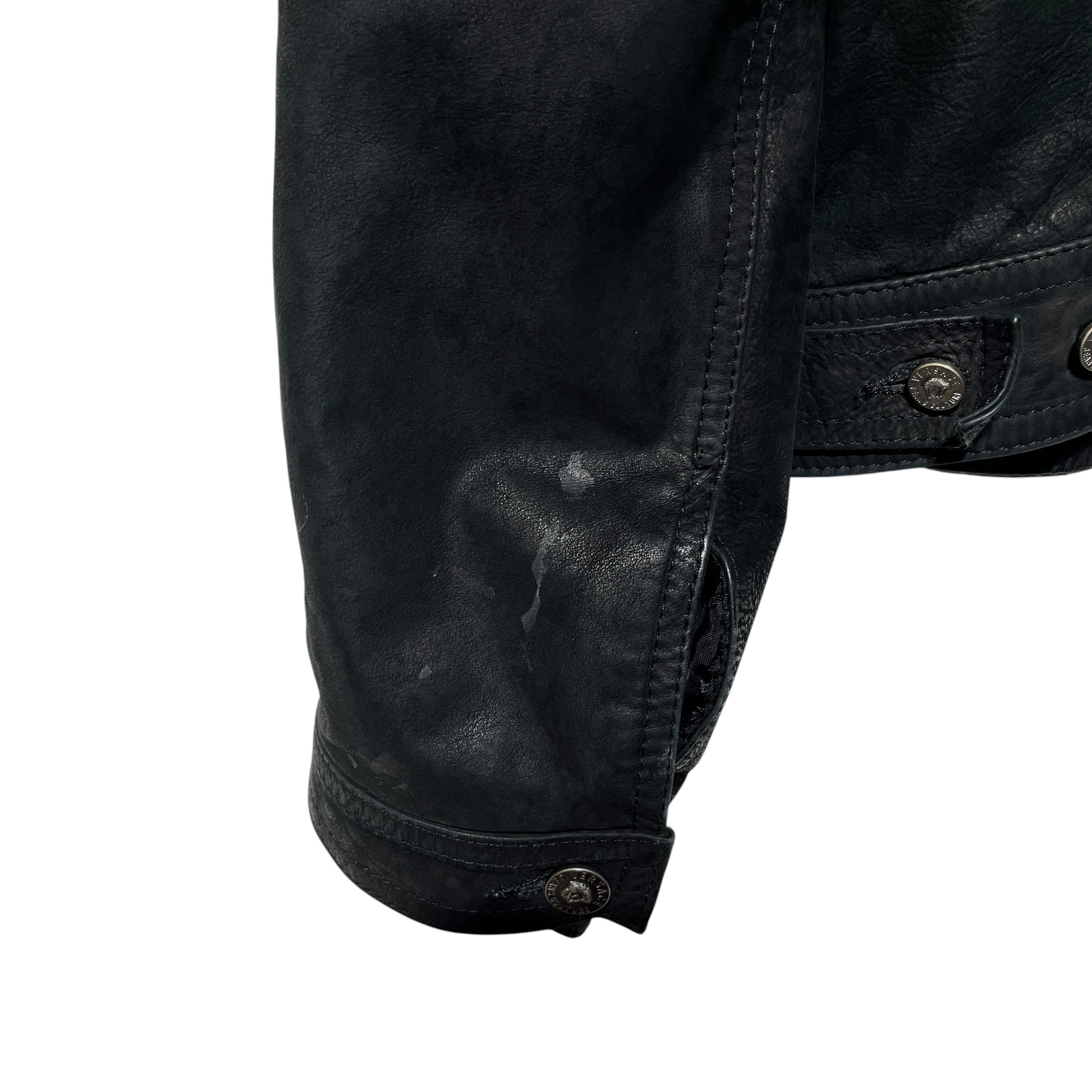 VERSACE JEANS COUTURE/Leather Jkt/XL/Leather/BLK/VINTAGE view 4
