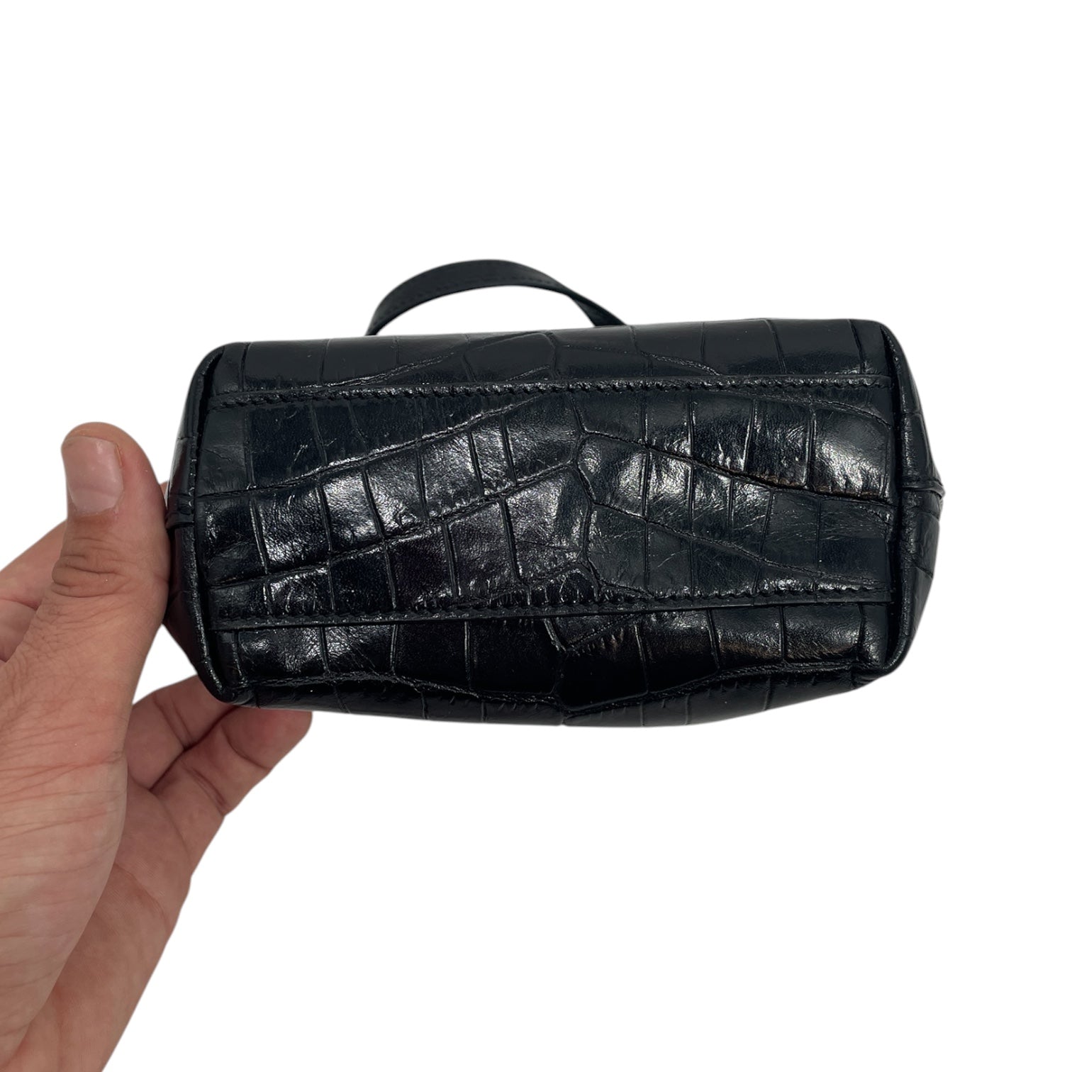 SAINT LAURENT/Cross Body Bag/Animal Pattern/Leather/BLK/CROCODILE MINI SAC DE JOUR view 4
