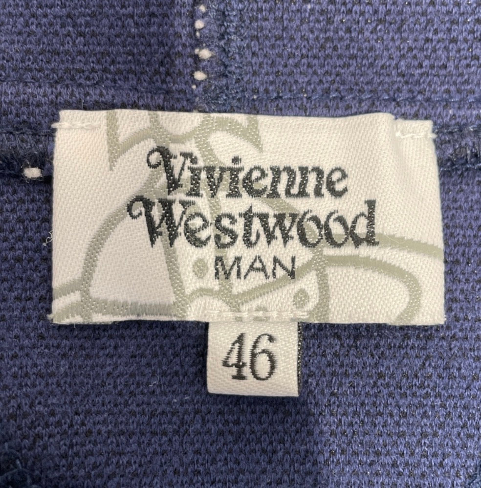 Vivienne Westwood MAN/Zip Up Hoodie/46/NVY/gold asymetric zipper view 3