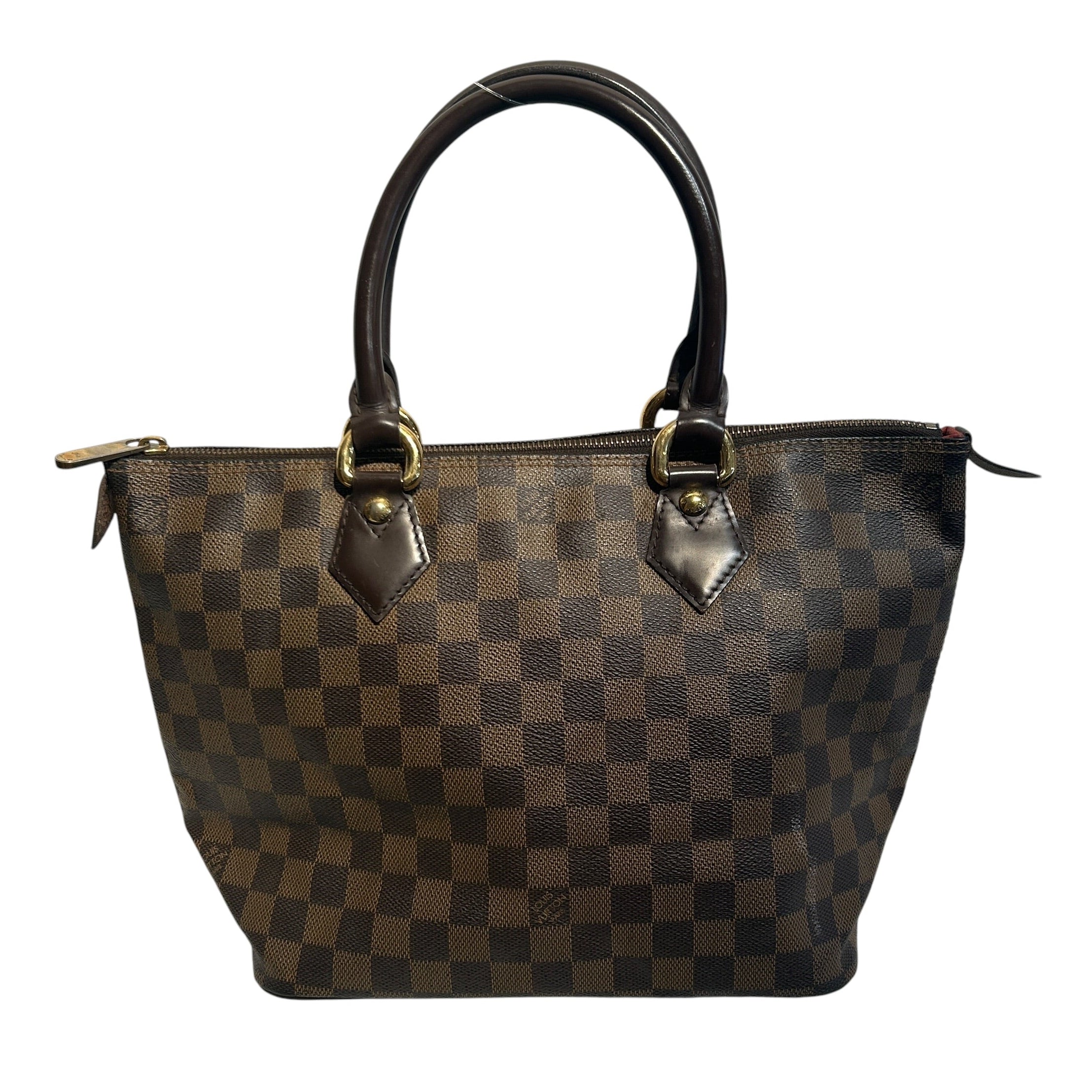 LOUIS VUITTON/Hand Bag/Houndstooth Check/Leather/BRW/saleya pm view 1