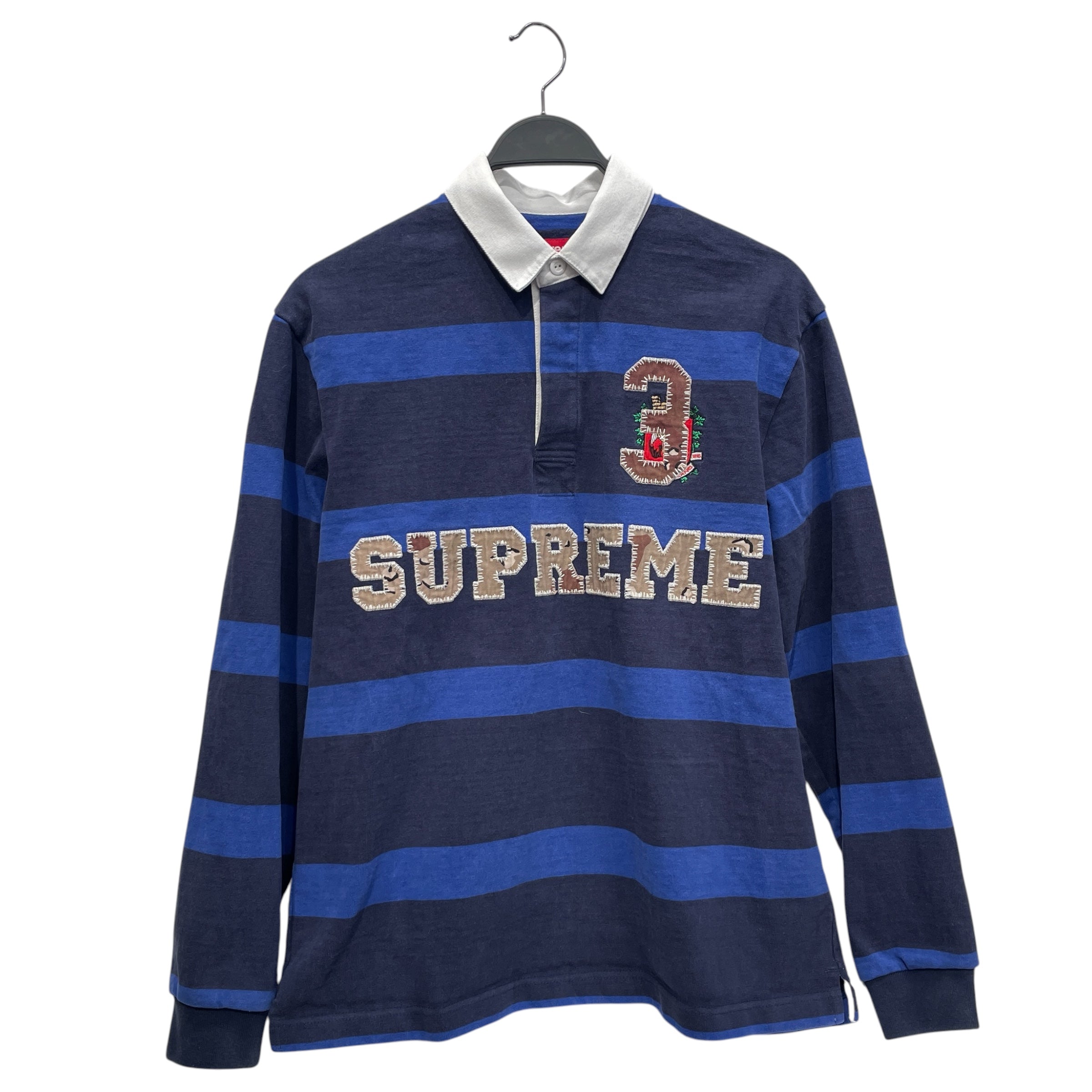 Supreme/Sweatshirt/S/Stripe/Cotton/NVY/STITCH 3 LOGO view 1