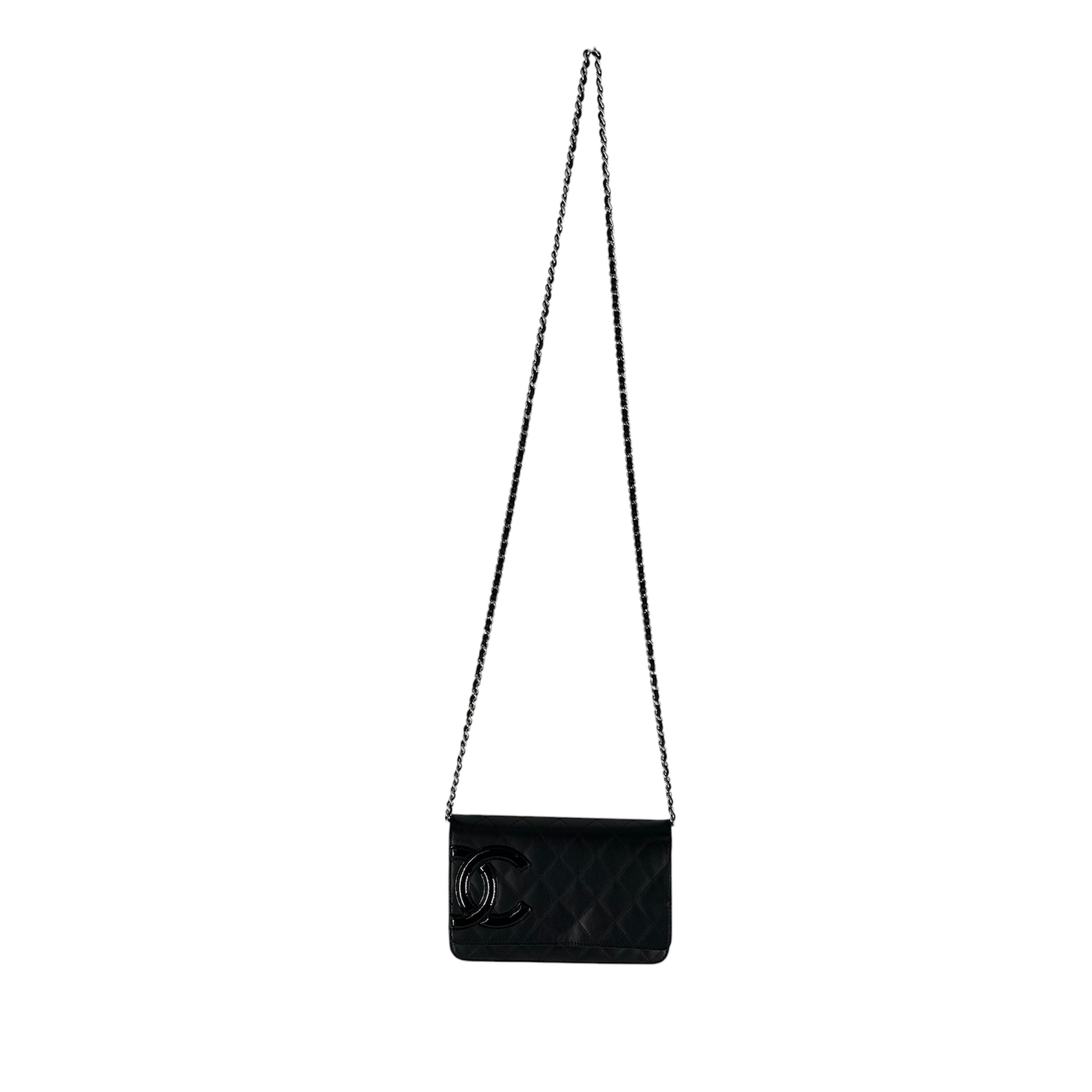 CHANEL/Cross Body Bag/BLK/CHAIN CAMBON/ CROSS BODY view 7