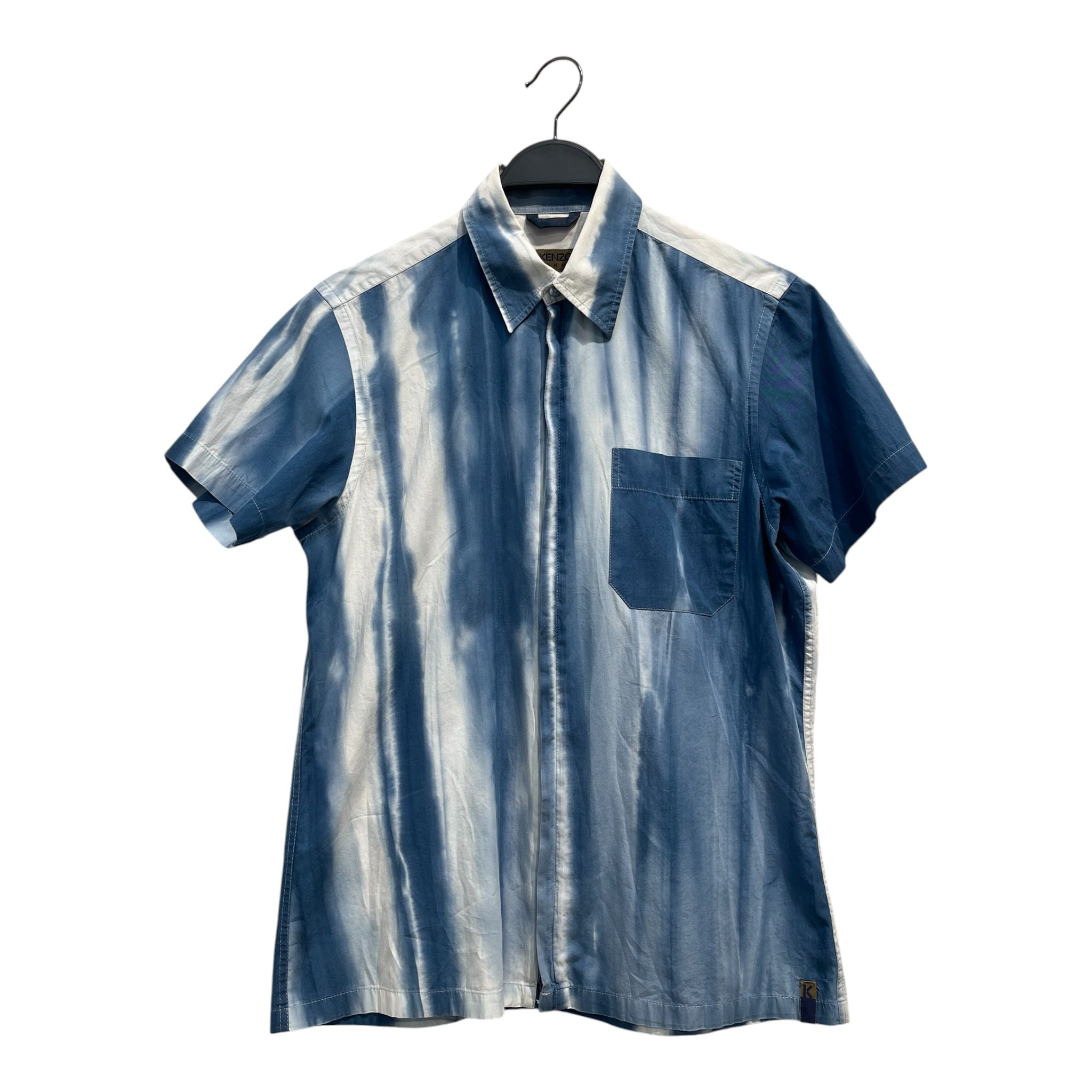 KENZO HOMME/Tops/M/Cotton/BLU/TIE-DYE BUTTON-UP ZIP view 1