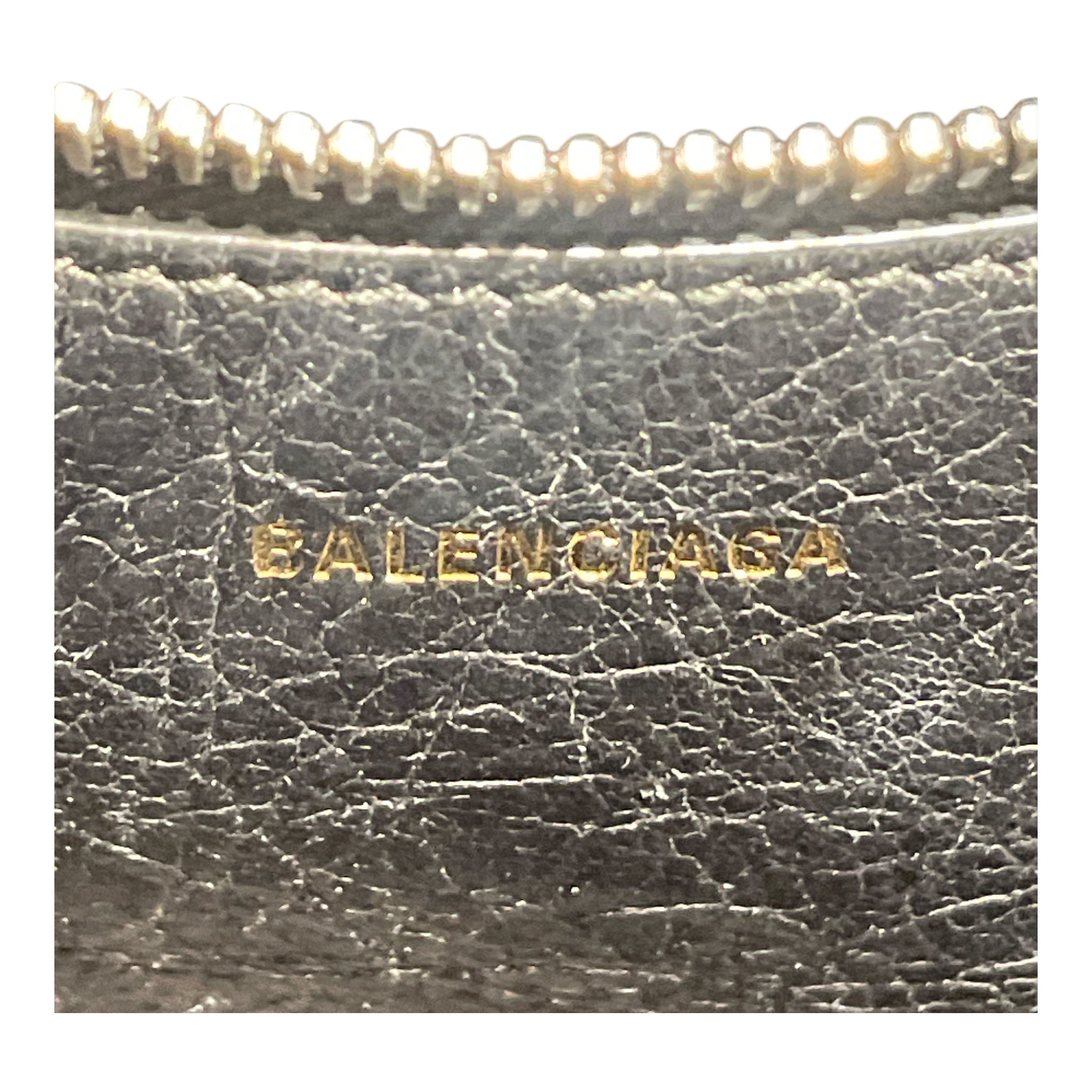 BALENCIAGA/Cross Body Bag/All Over Print/Leather/BLK/Bazar Shopper XS tote bag view 4