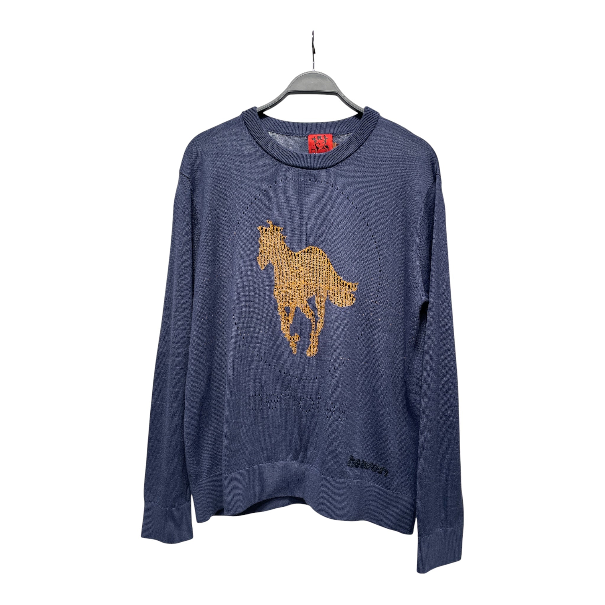 Heaven By Marc Jacobs/DEFTONES/Sweater/L/Cotton/NVY/HORSE STITCH view 1