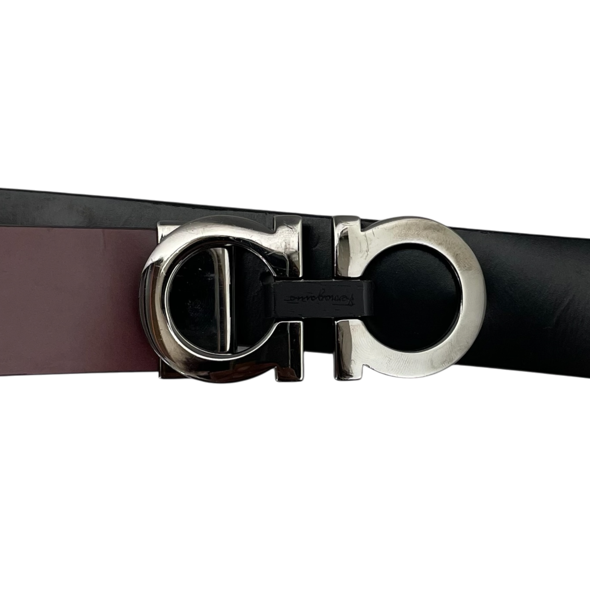Salvatore Ferragamo/Belt/Leather/BRD/M's/Double Gancini view 2