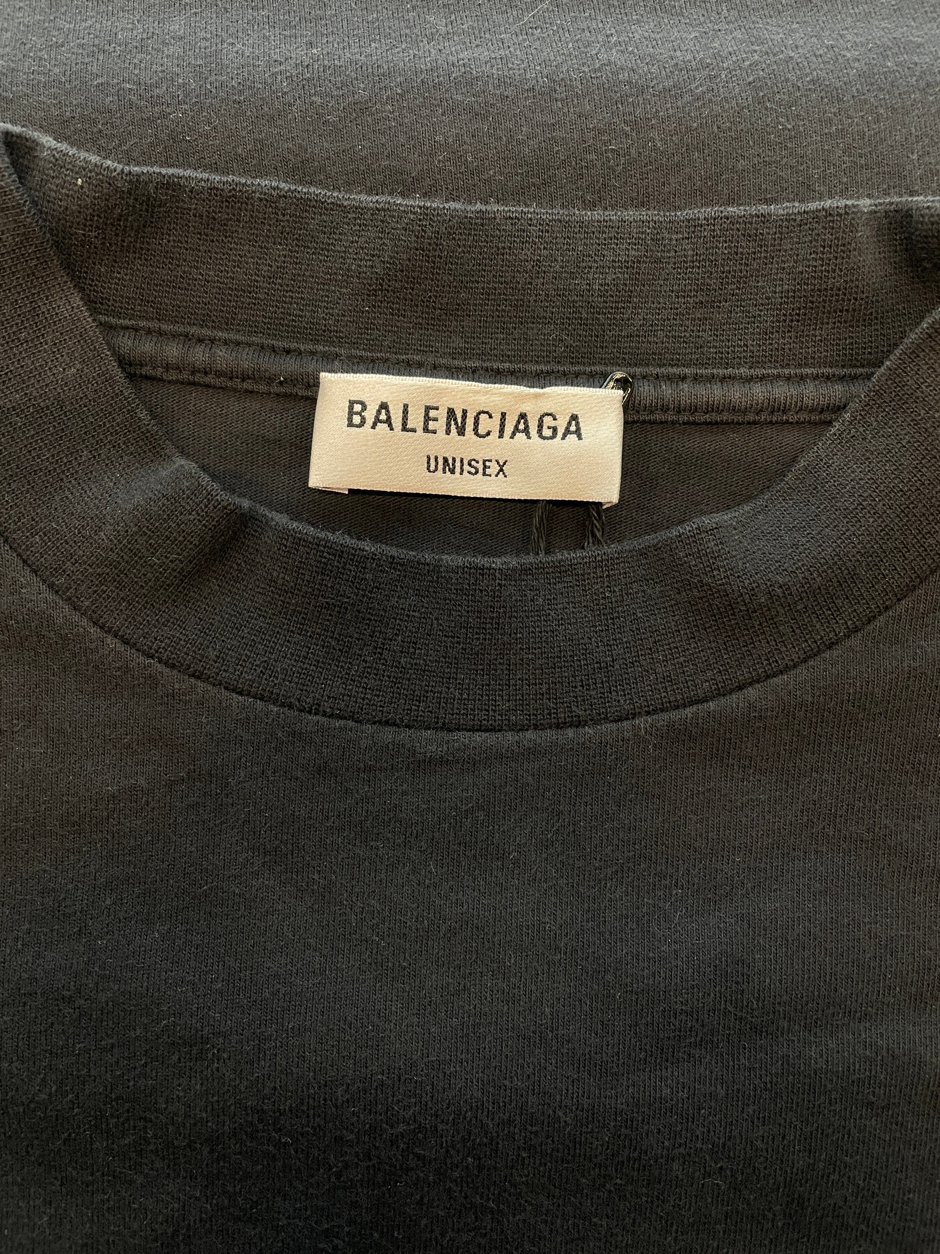BALENCIAGA/LS T-Shirt/4/Cotton/BLK/14 - 2021 WASHED BLACK LS view 4