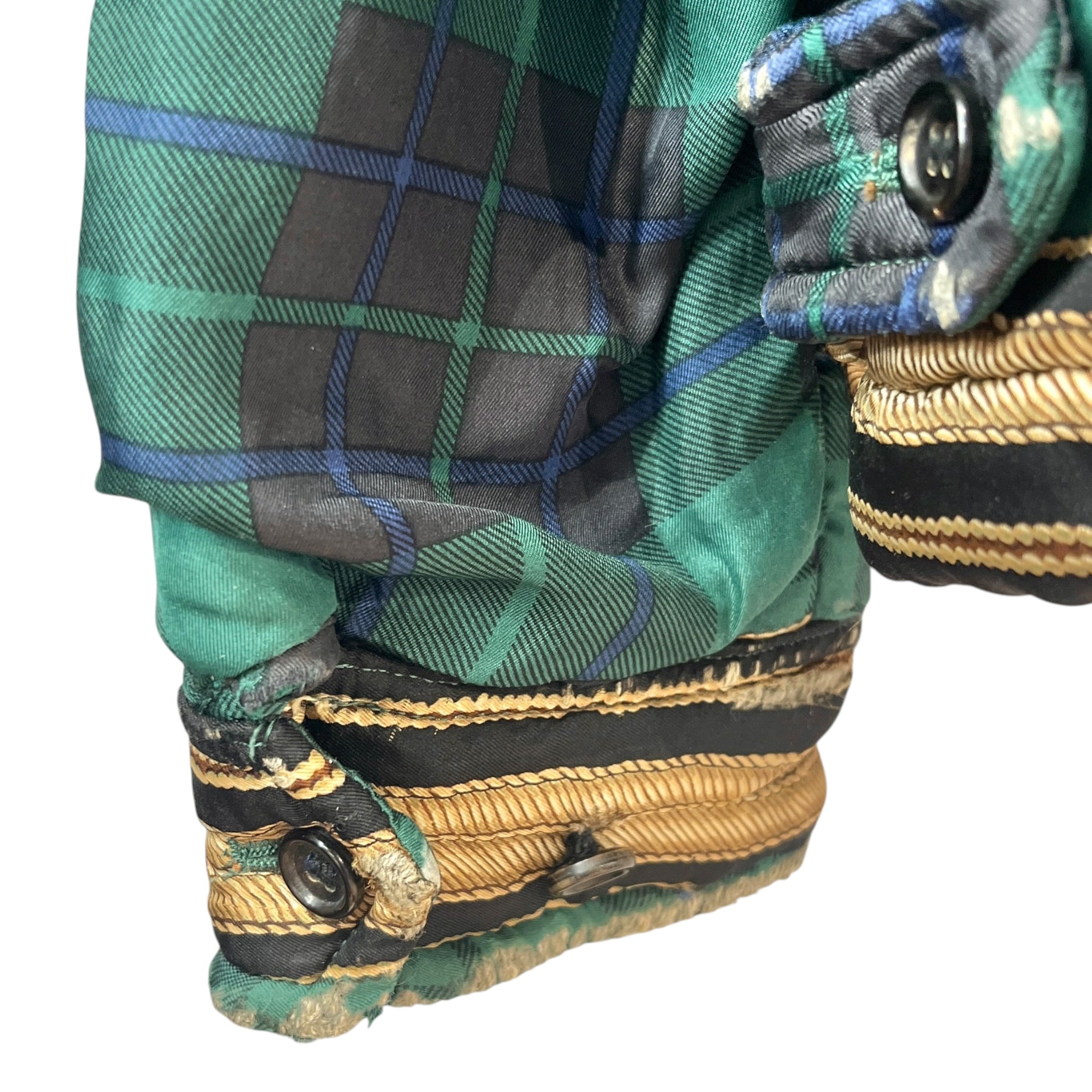 COMME des GARCONS HOMME PLUS/Jacket/M/Green/Silk/Plaid/ view 8