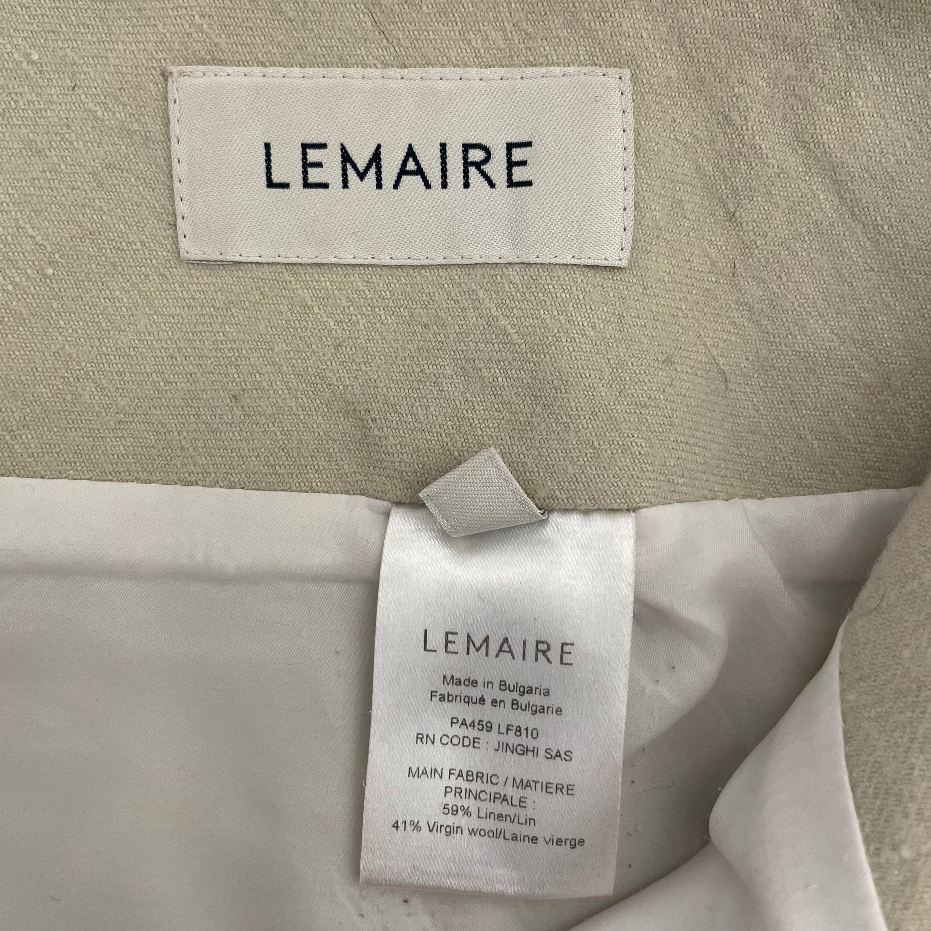 LEMAIRE/Pants/36/Wool/CRM/ view 3