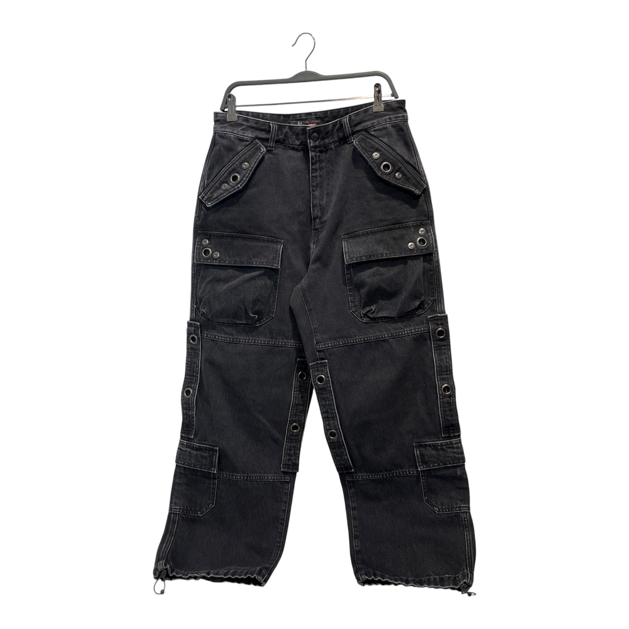 Y's/Y's/Supreme/Pants/30/Cotton/BLK/Washed Black Denim Utility view 1