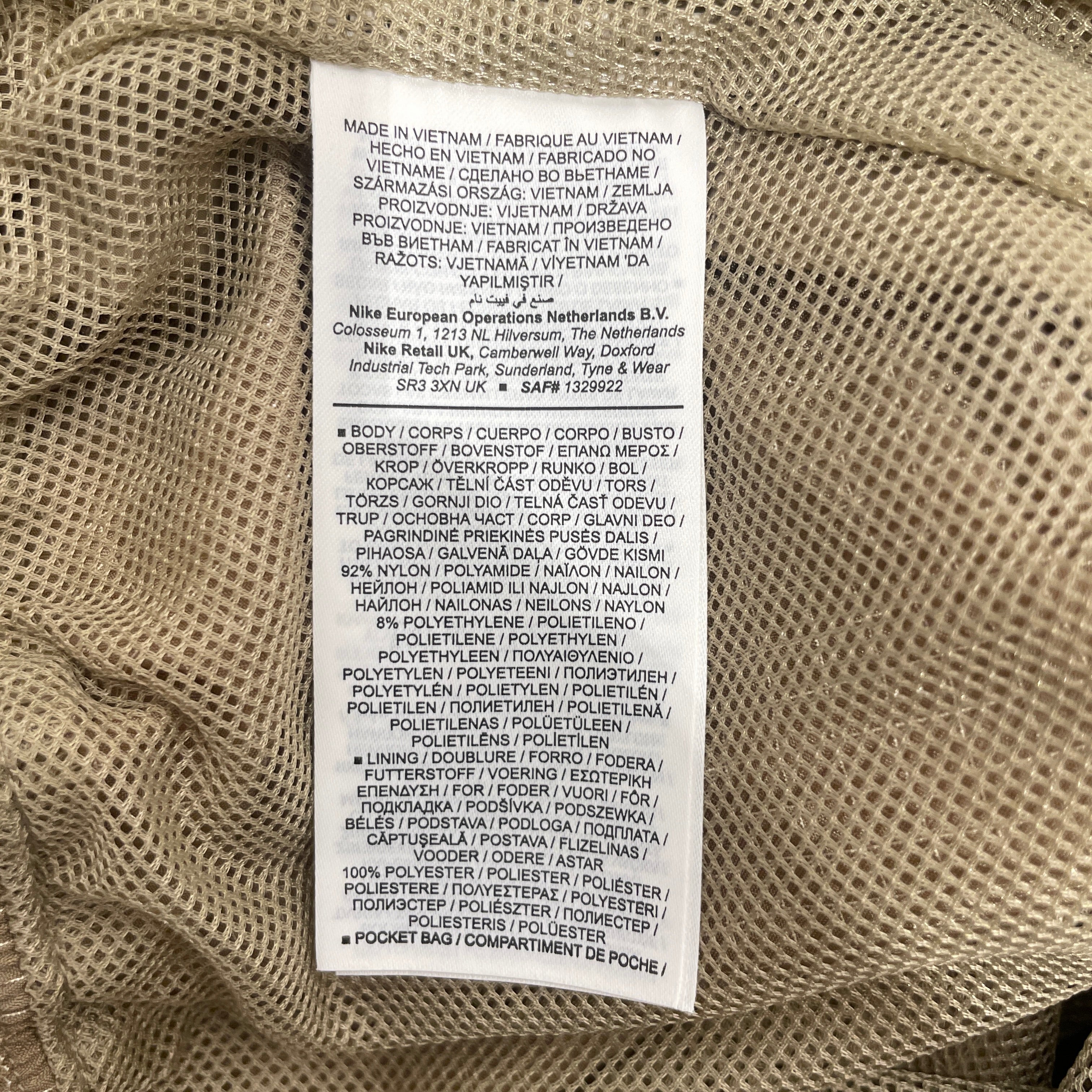 OFF-WHITE/NIKE/Shorts/L/Cotton/BEG/002 woven view 4