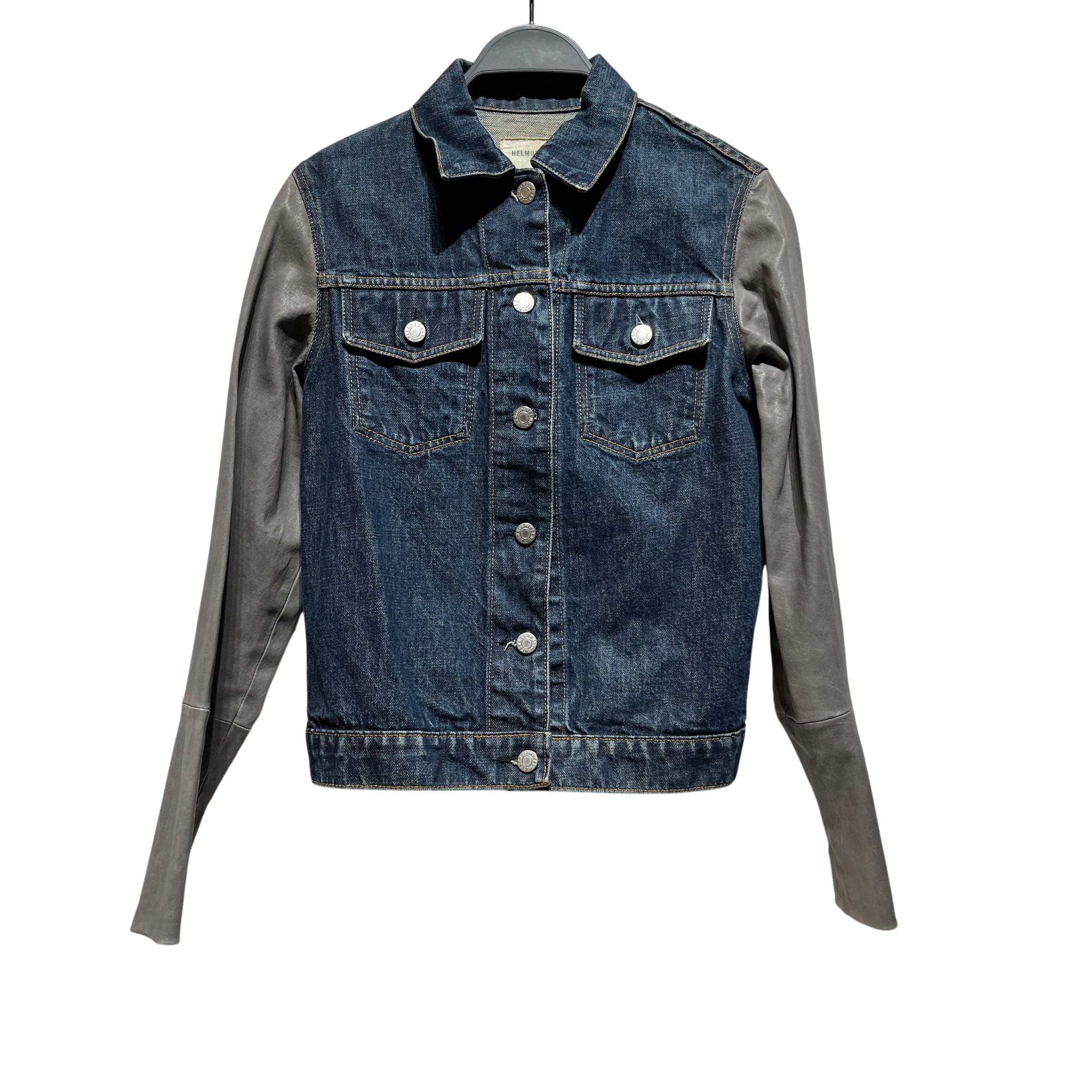 Helmut Lang/Denim Jkt/M/Denim/NVY/leather arms view 1