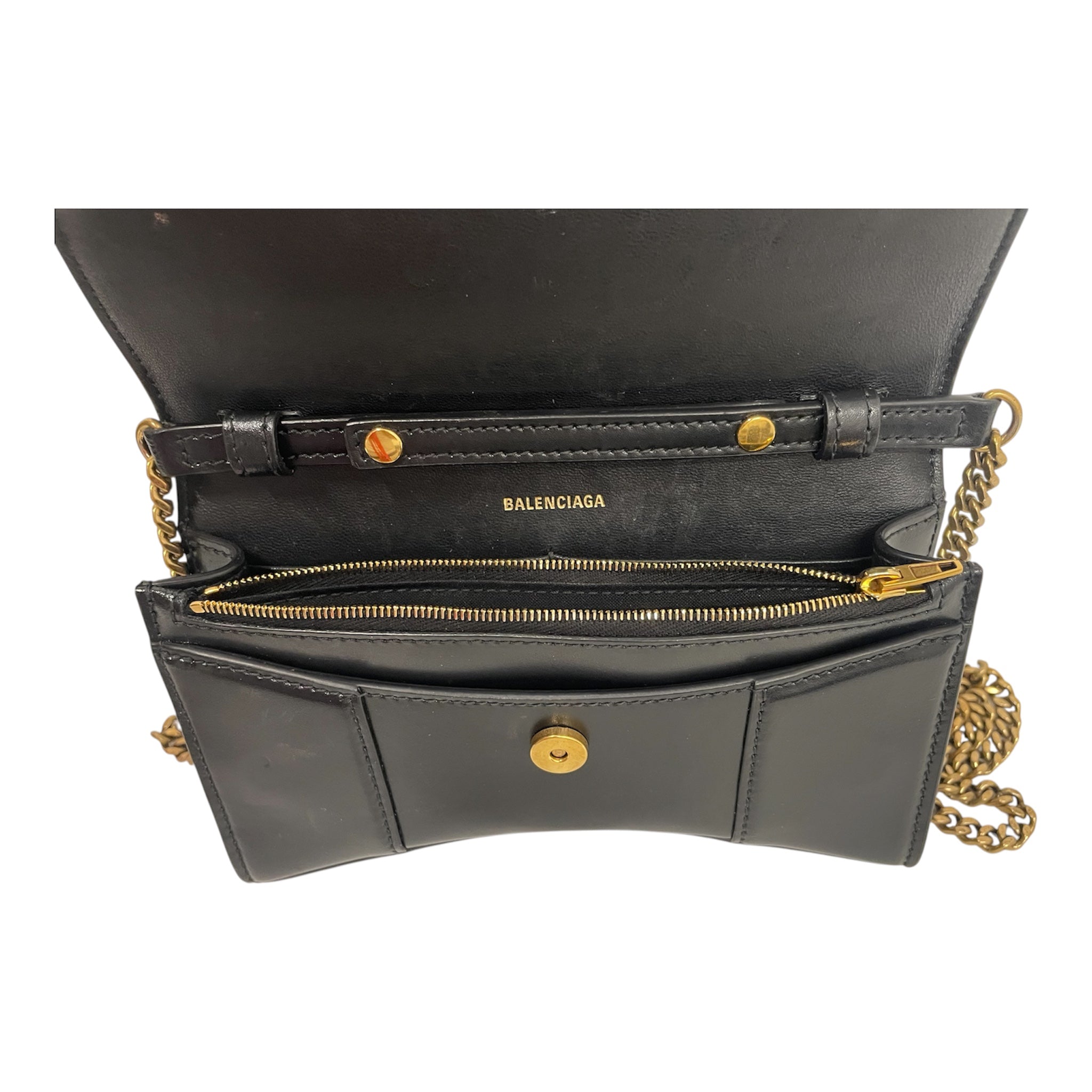 BALENCIAGA/Hand Bag/Leather/BLK/HOURGLASS view 4