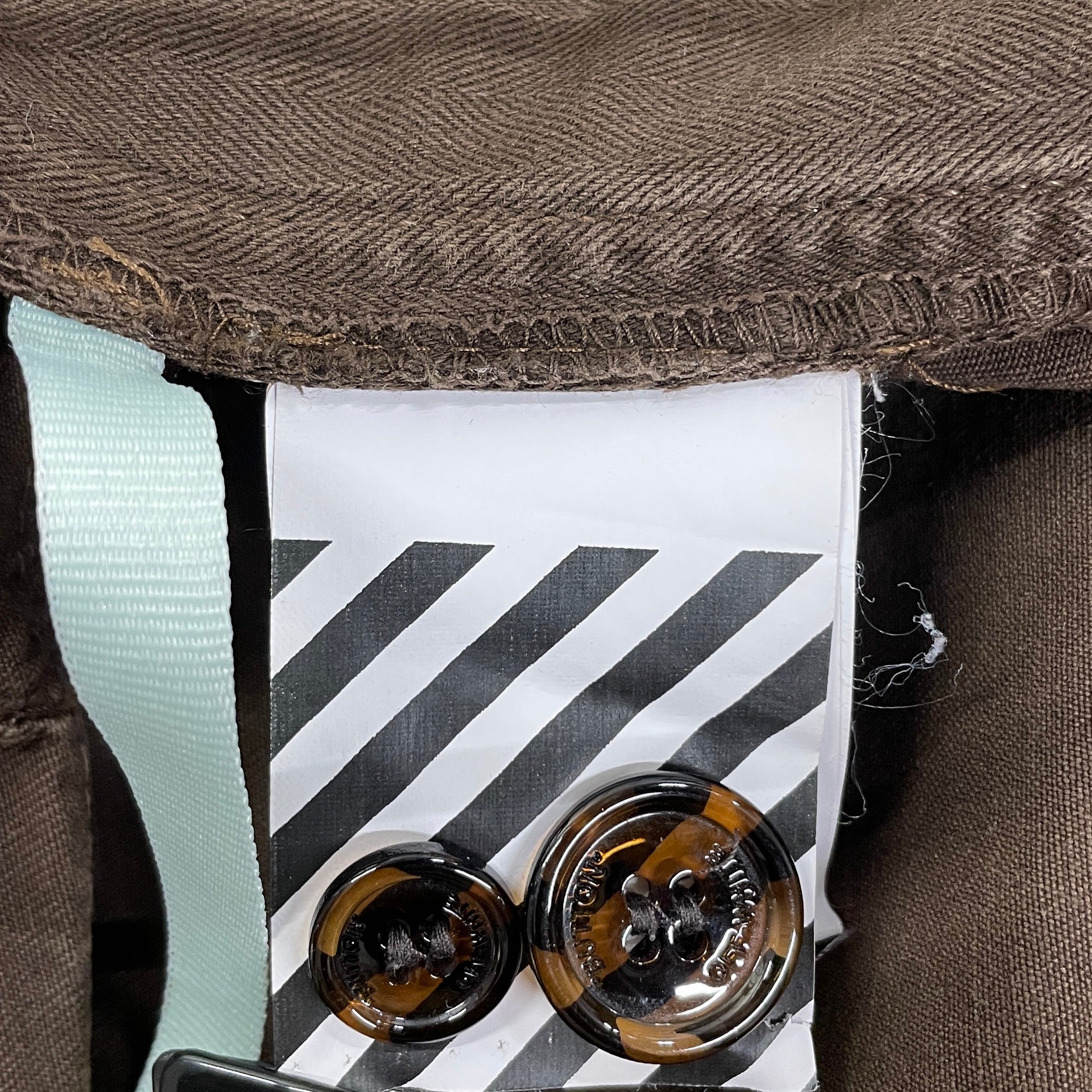 OFF-WHITE/Pants/32/Cotton/BRW/OFF(CROSS)/CRGO PNT/WHT STCH view 4